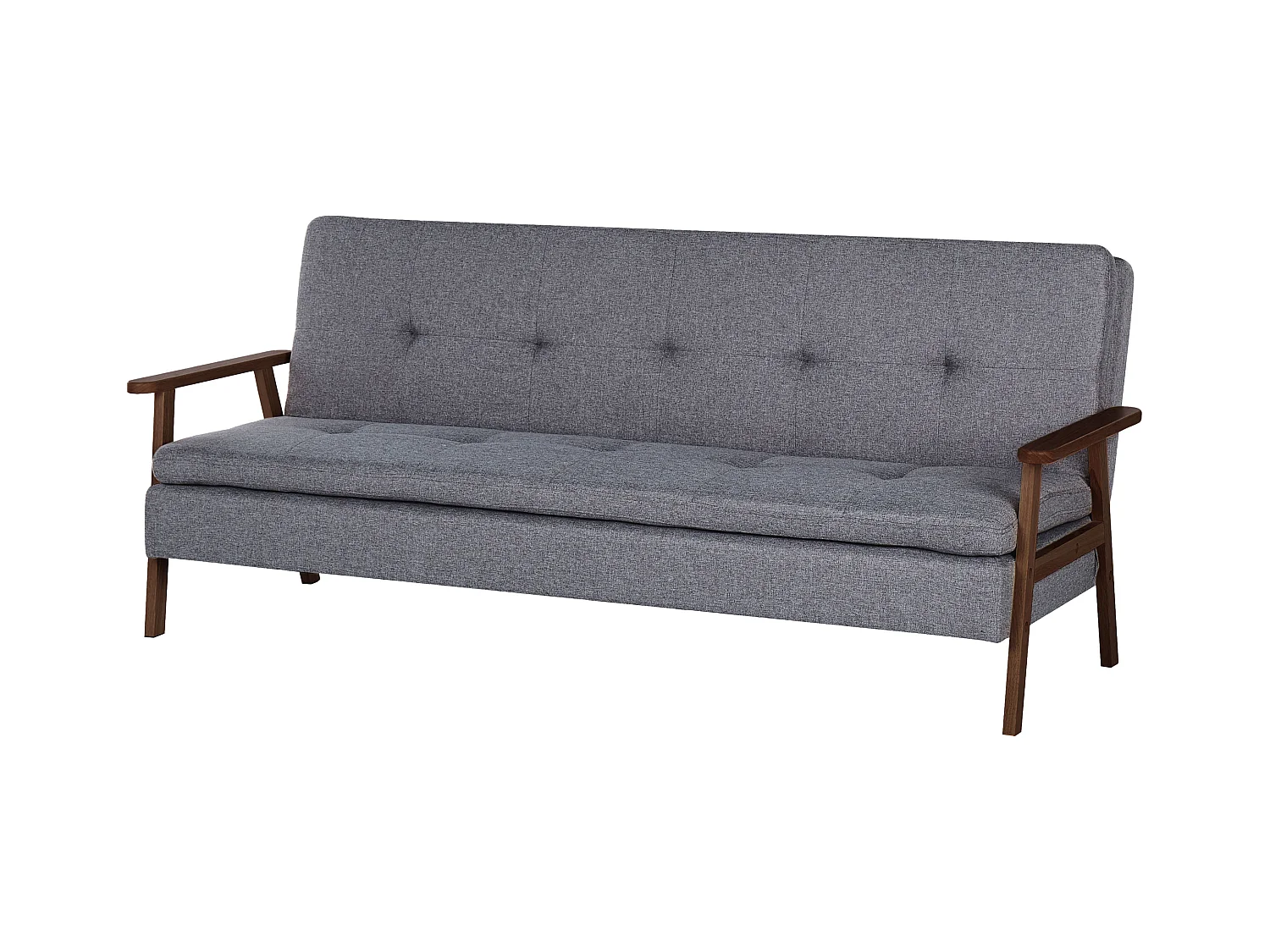 Canapé-lit 3 places TJORN Tissu Gris