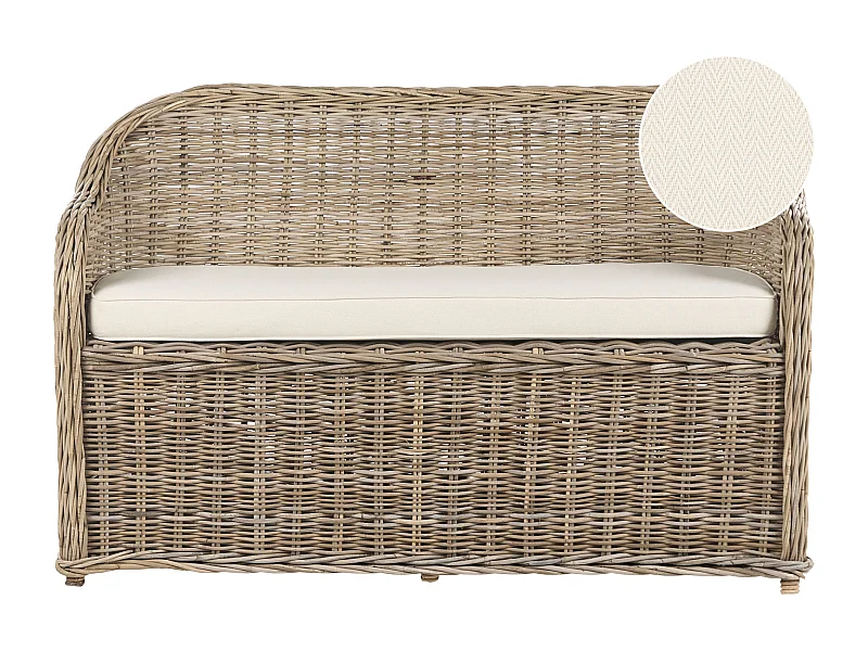 Sofa ogrodowa dla 2 osób SUSUA Rattan Naturalny