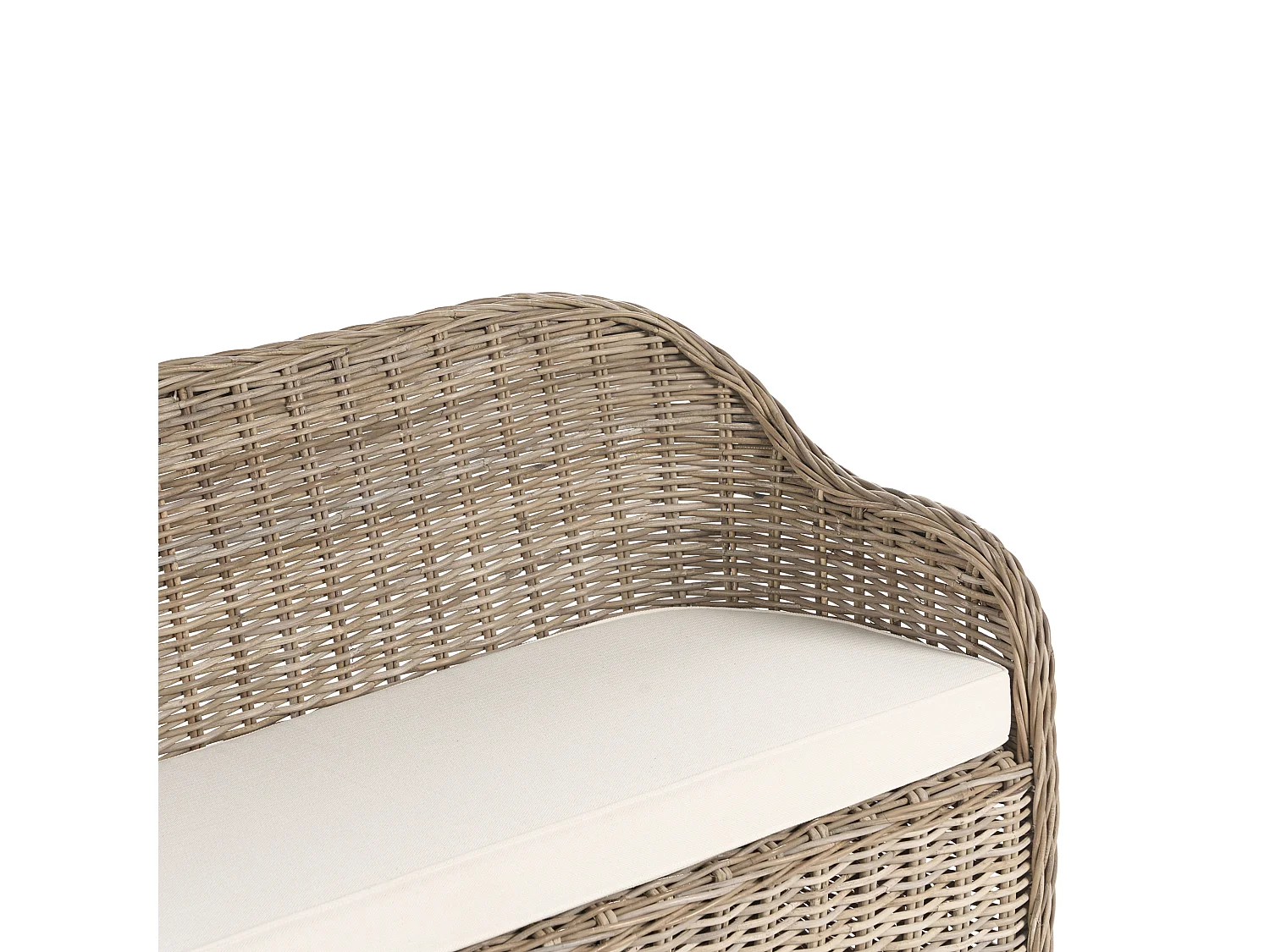 Banc avec coussin d'assise SUSUA 141 cm Rotin Naturel