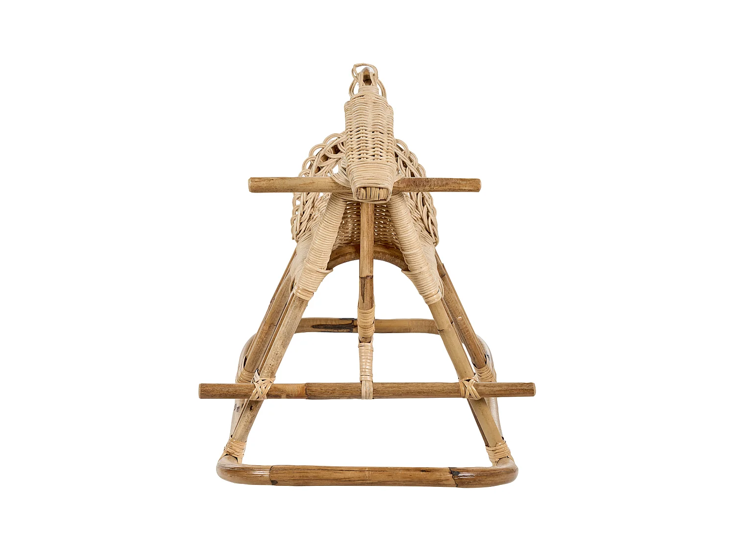 Chaise à bascule pour enfants Cheval ARILLAS Rotin Naturel