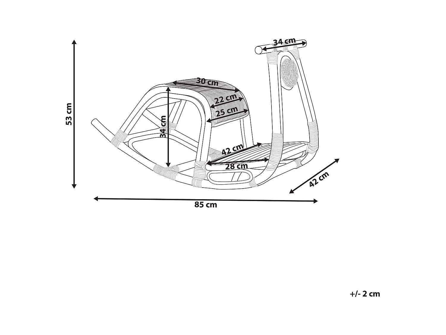 Schommelstoel rotan lichtgroen ASPRIA
