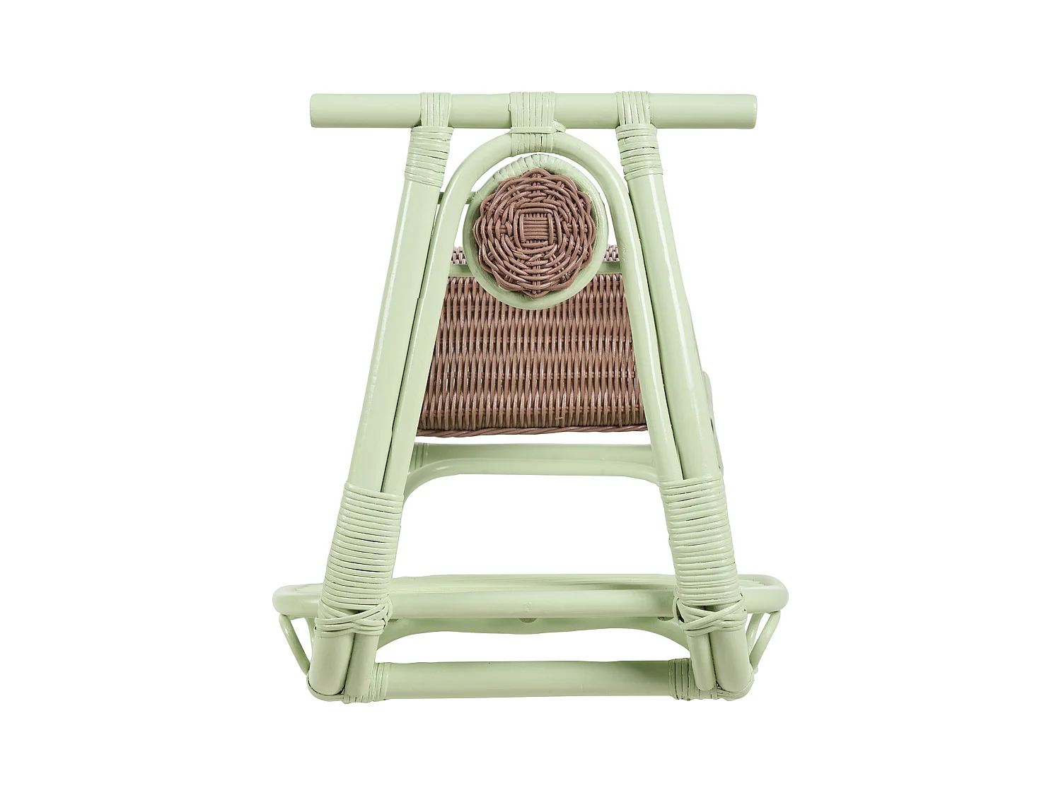 Schommelstoel rotan lichtgroen ASPRIA