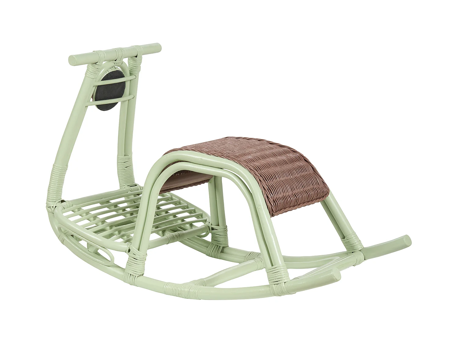 Schommelstoel rotan lichtgroen ASPRIA