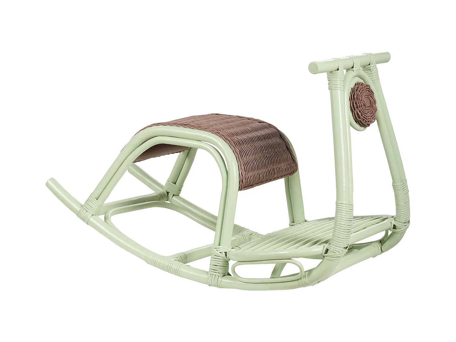 Chaise à bascule pour enfants ASPRIA Rotin Vert clair