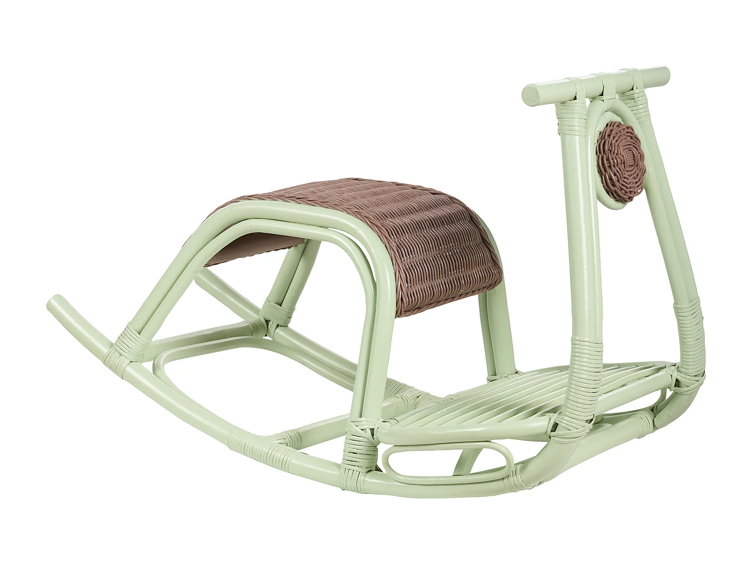 Chaise à bascule pour enfants ASPRIA Rotin Vert clair