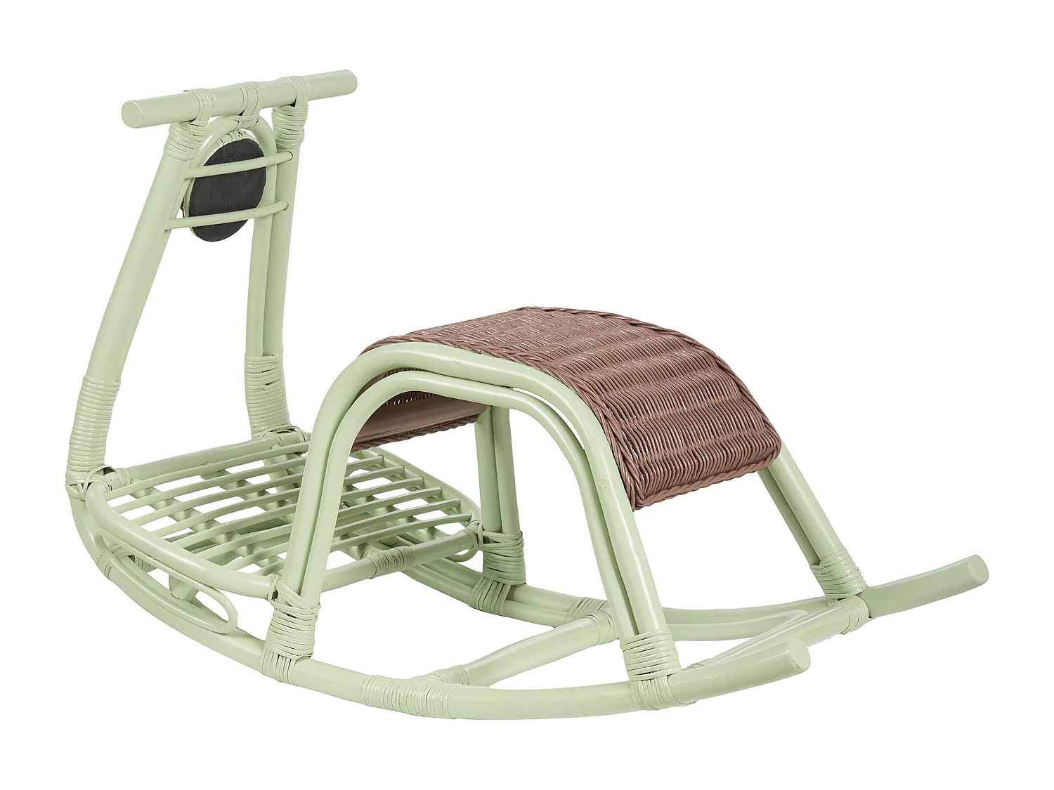 Chaise à bascule pour enfants ASPRIA Rotin Vert clair