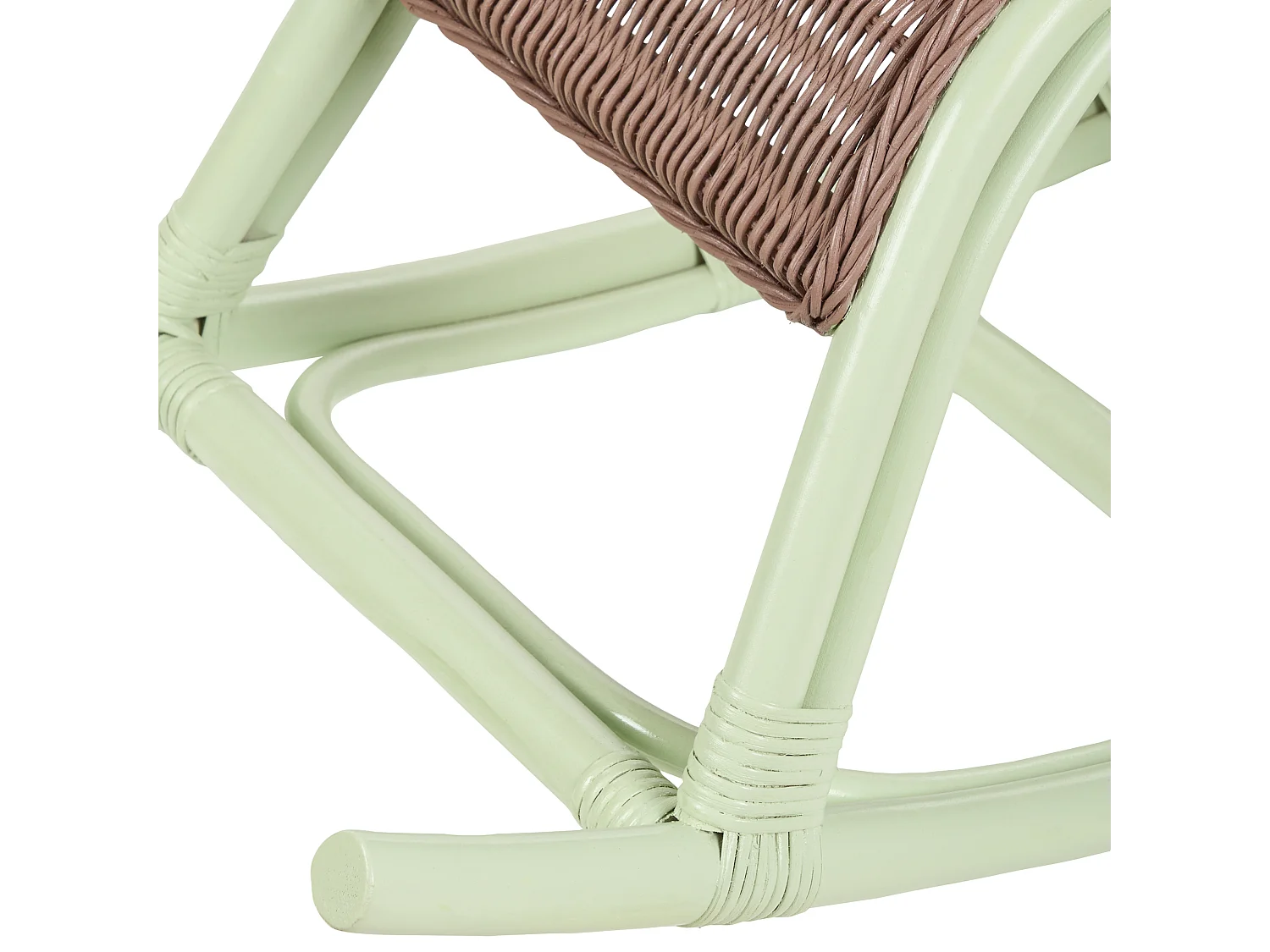 Cadeira de baloiço para crianças em rattan verde claro ASPRIA