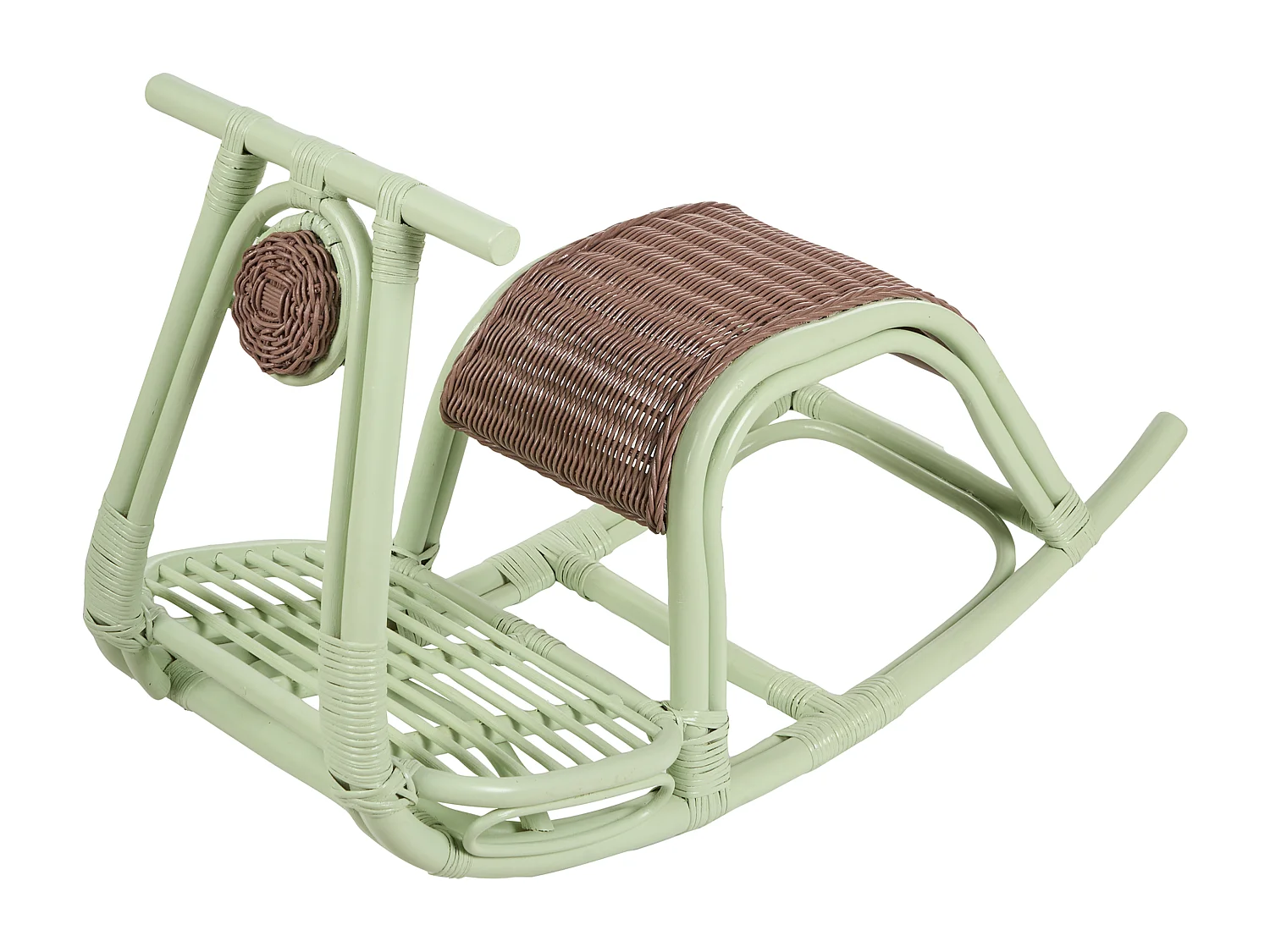 Chaise à bascule pour enfants ASPRIA Rotin Vert clair