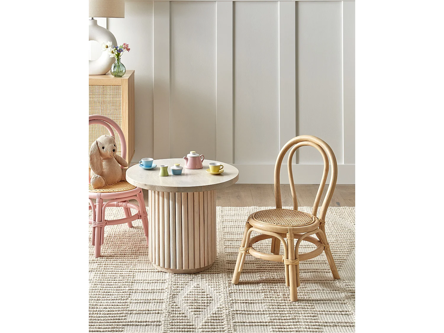 Sedia per bambini rattan naturale KALIVIA