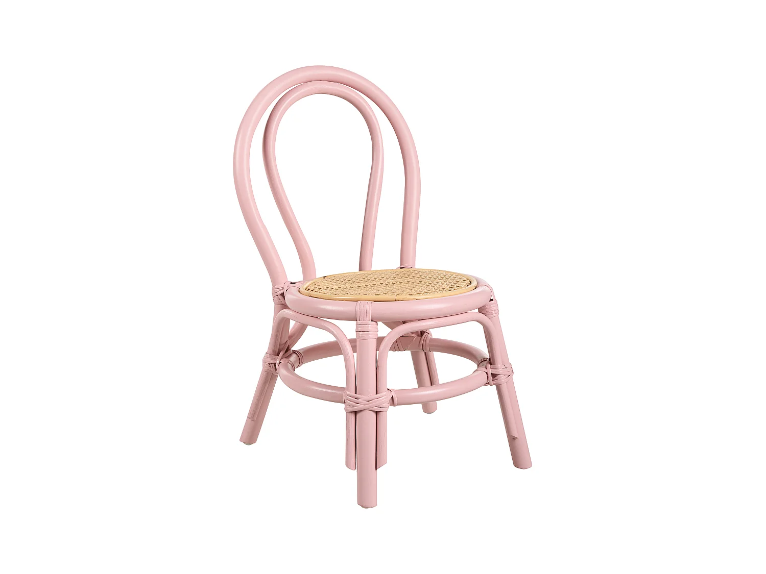 Chaise pour enfant KALIVIA Rotin Rose