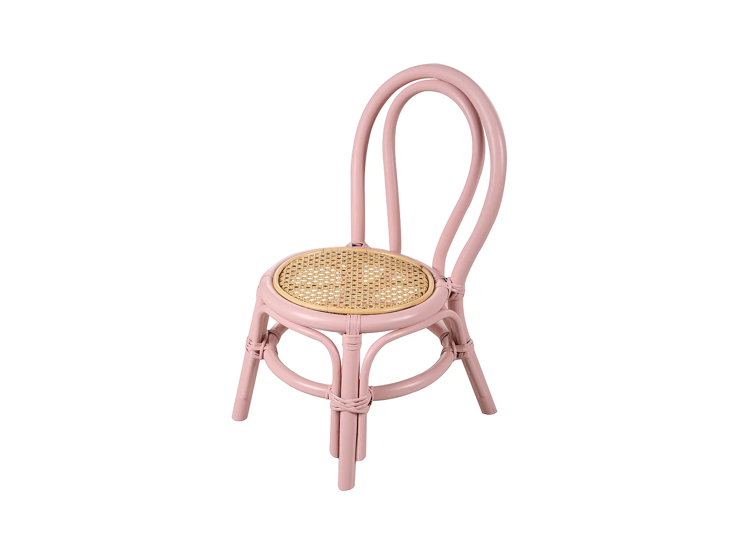 Chaise pour enfant KALIVIA Rotin Rose