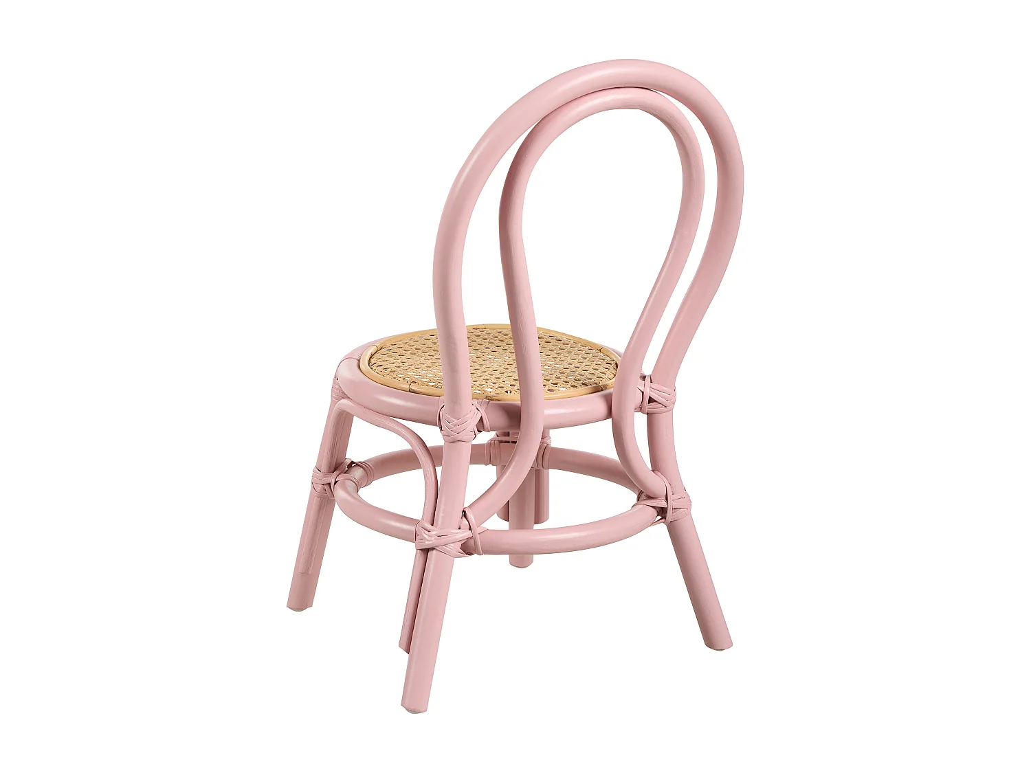 Cadeira para crianças em rattan rosa KALIVIA