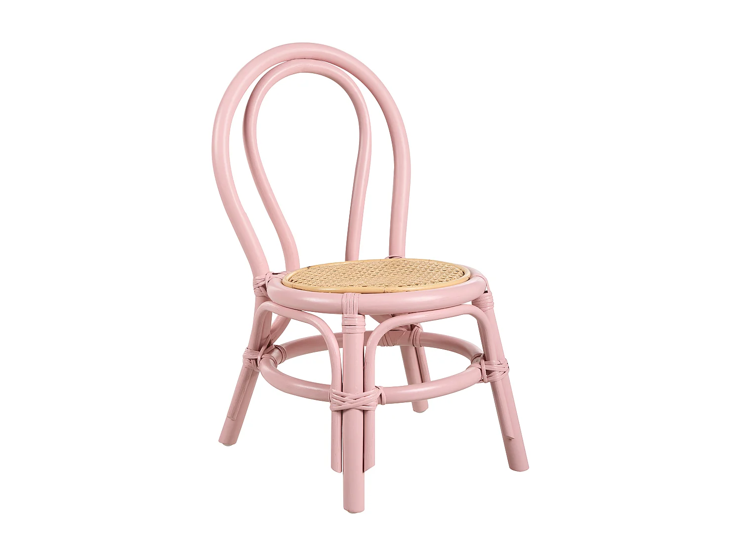 Chaise pour enfant KALIVIA Rotin Rose