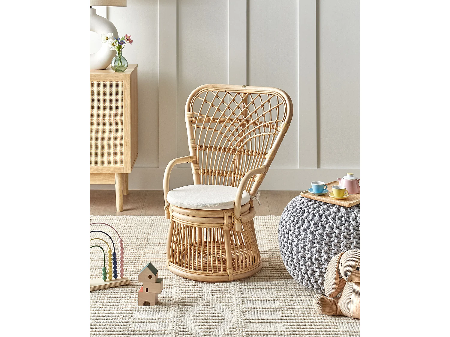 Chaise pour enfant TEMENI Rotin Naturel