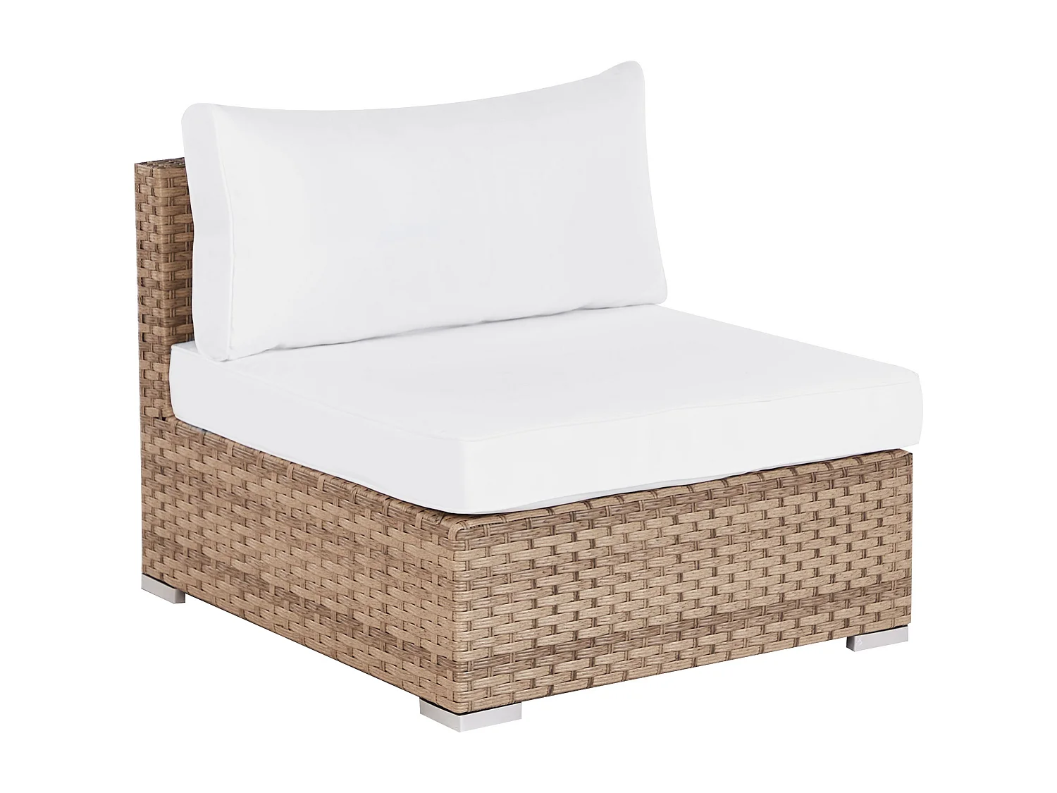 Set di divani angolari da giardino 4 posti SANO Lato destro Modulare Naturale