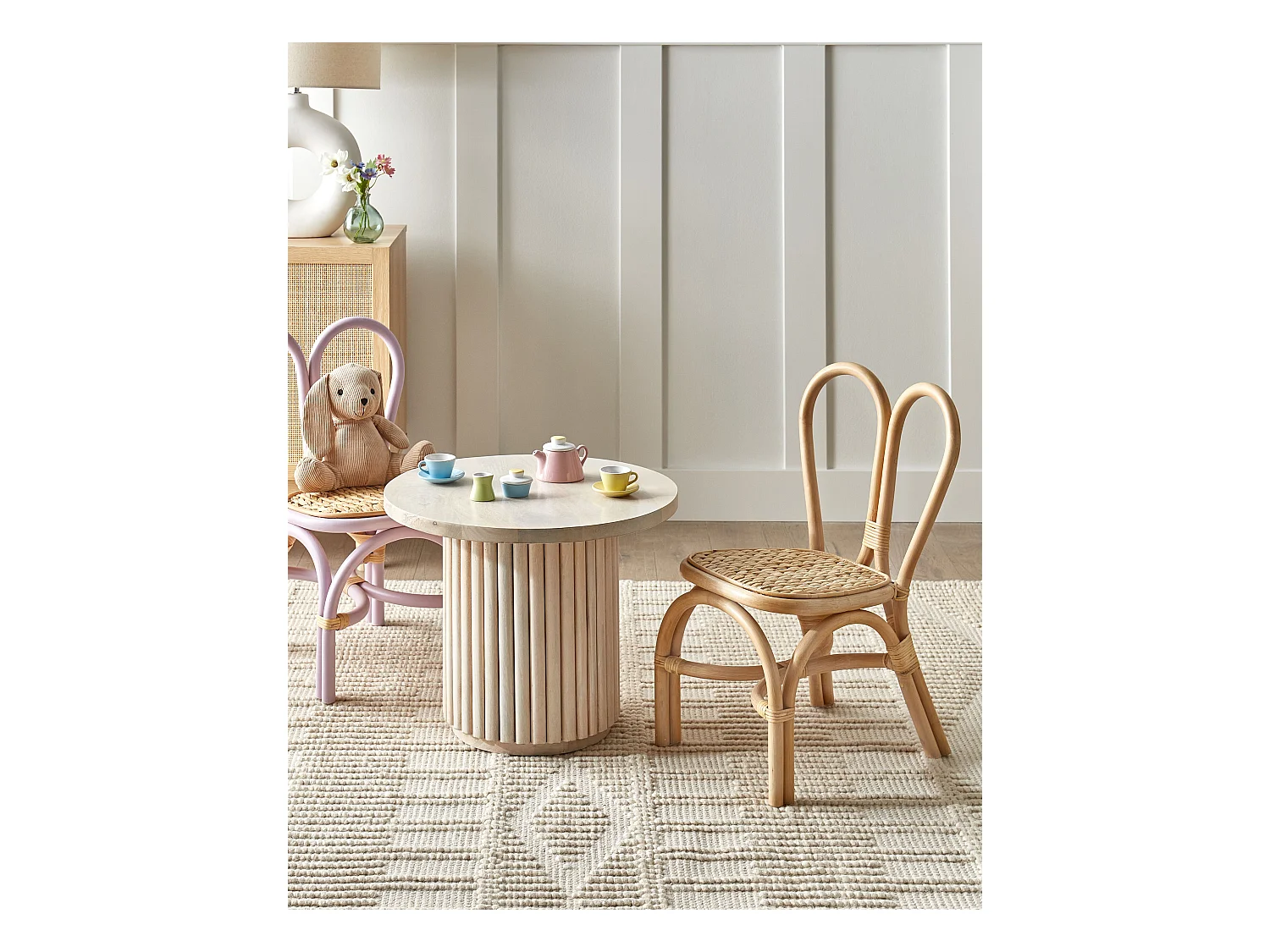 Kinderstuhl Rattan naturfarben DESIMI