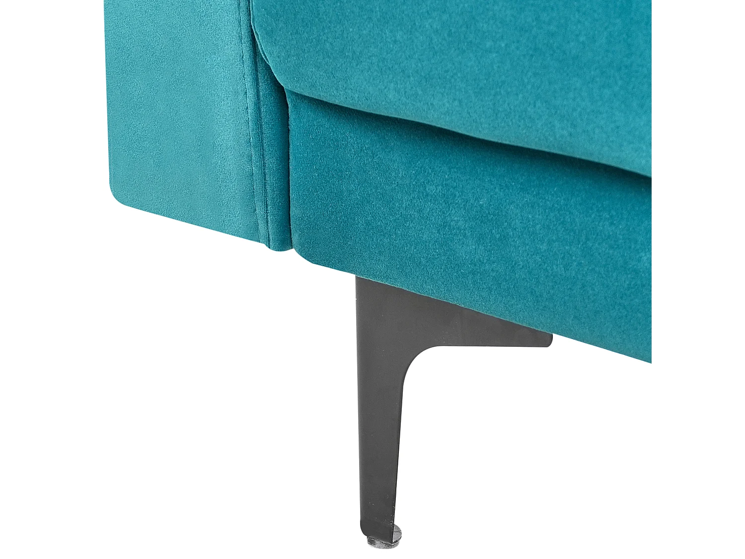 Canapé capitonné 3 places style boudoir glams velours bleu canard Glams