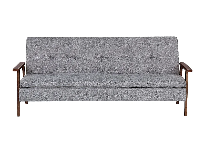 Canapé-lit 3 places TJORN Tissu Gris clair