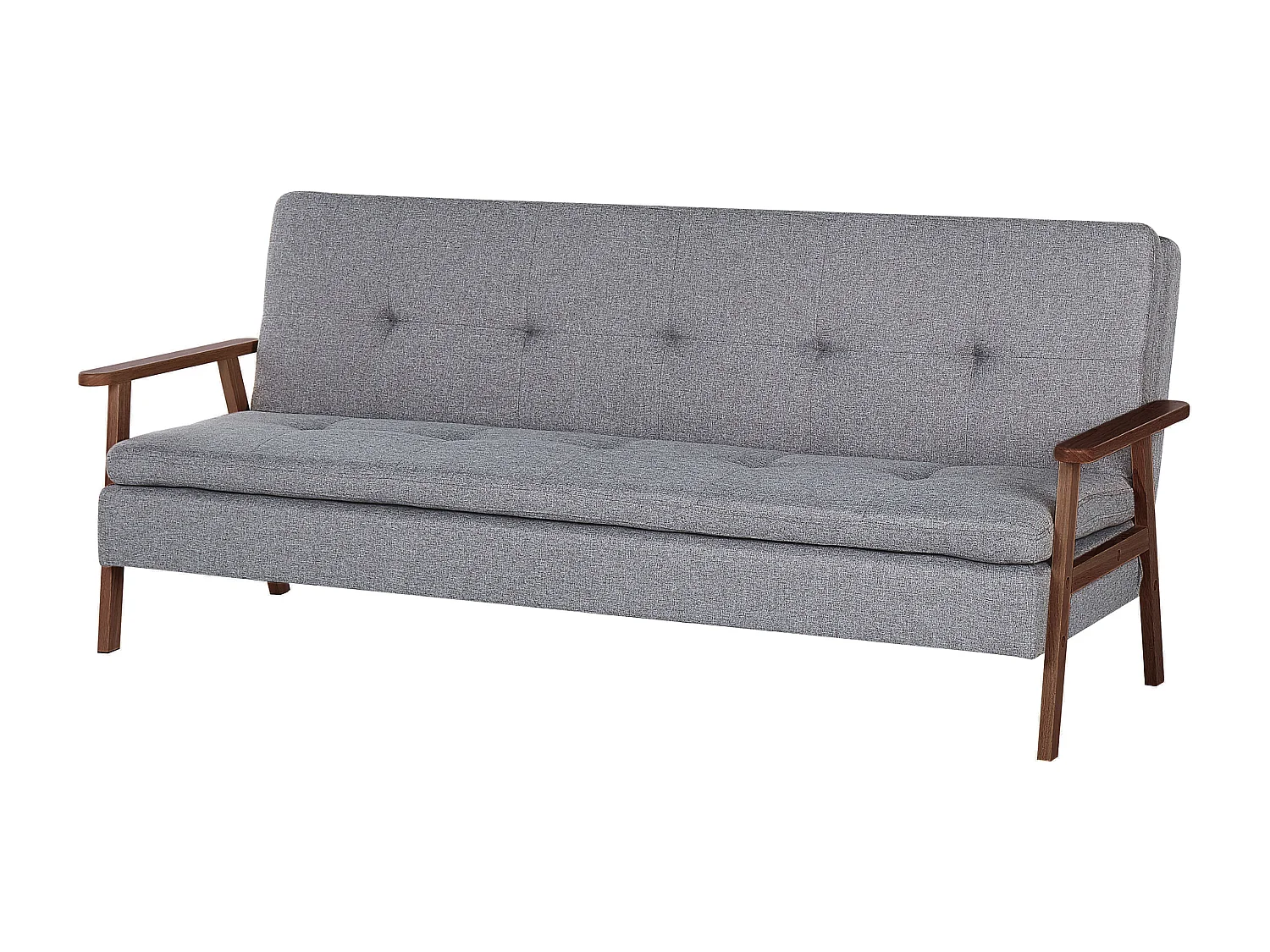 Schlafsofa TJORN Stoff Hellgrau 3-Sitzer