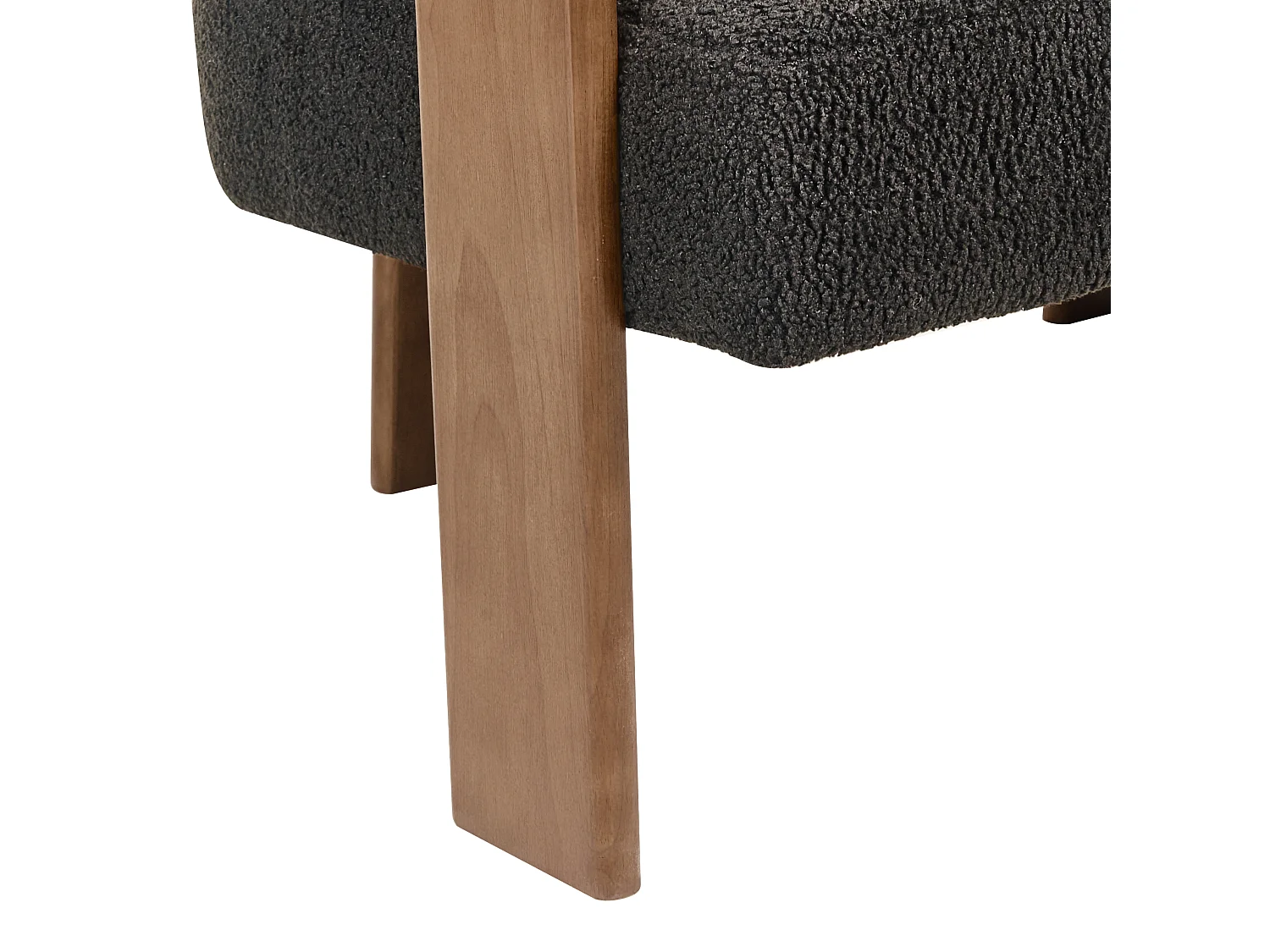 Sofa ILBRO Boucle Czarny/ ciemny brąz dla 2 osób