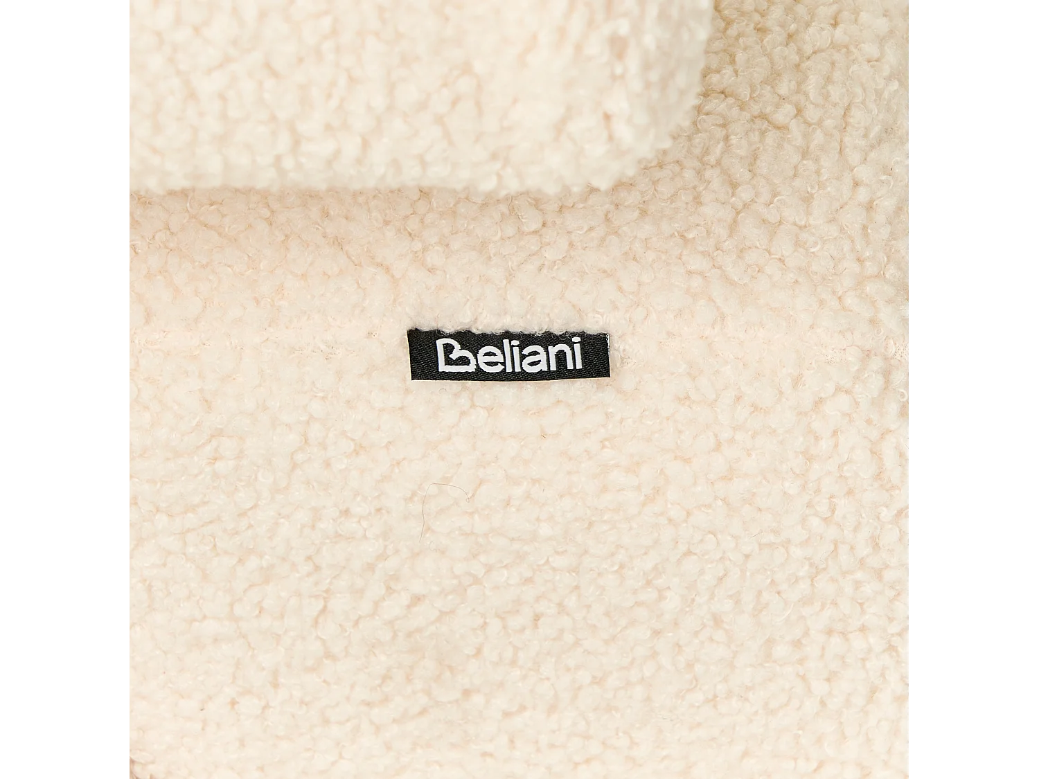 2-Sitzer Sofa Bouclé cremeweiß mit Armlehnen Holzbeinen hellbraun Retro Tamre