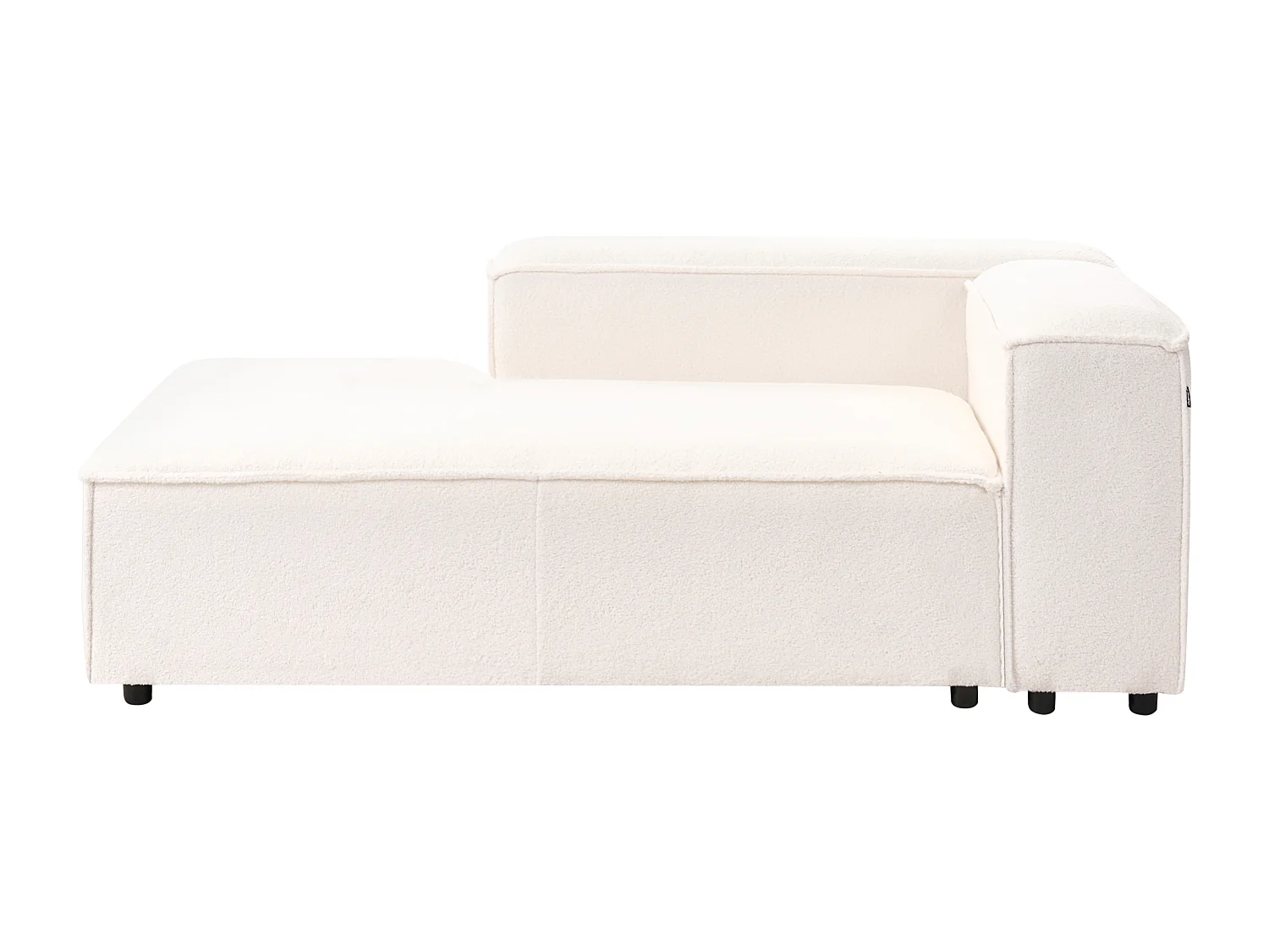Modulaire hoekbank APRICA Bouclé Wit 5-zitter Linkerzijde
