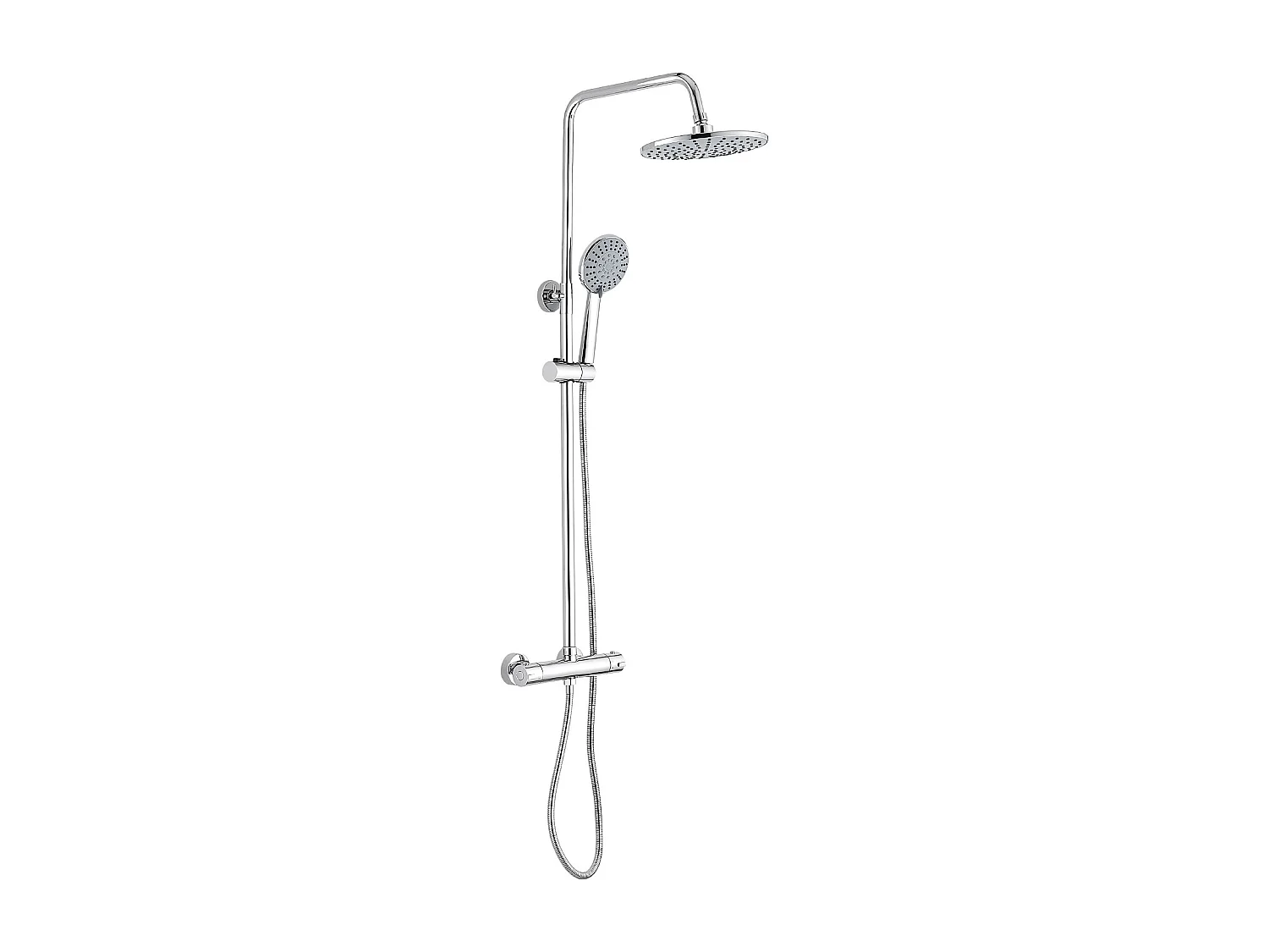 Colonne de douche thermostatique, Système de douche thermostatique 38°C, Argent