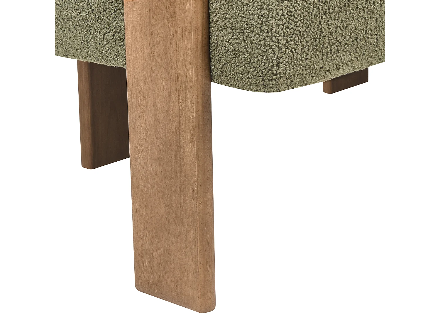 Canapé 2 places ILBRO Bouclé Vert/ Marron foncé