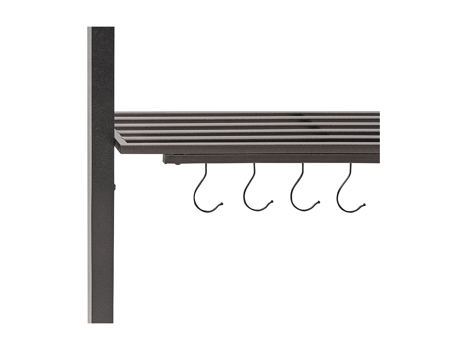 Pavillon für den Außenbereich 240 x148 m Vordach aus Stoff Stahlrahmen Beige Naro