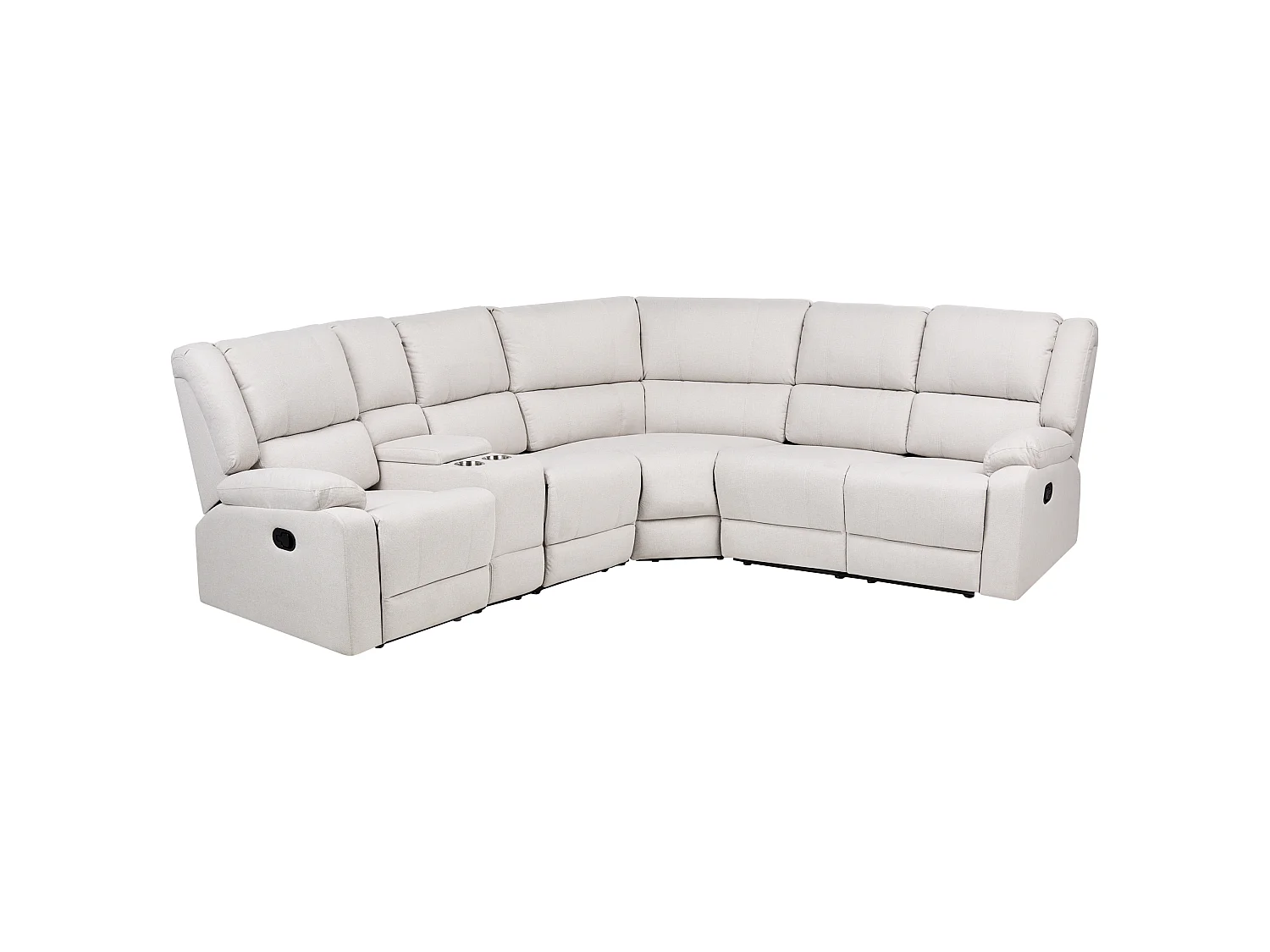 Canapé d'angle relax avec rangement en tissu beige