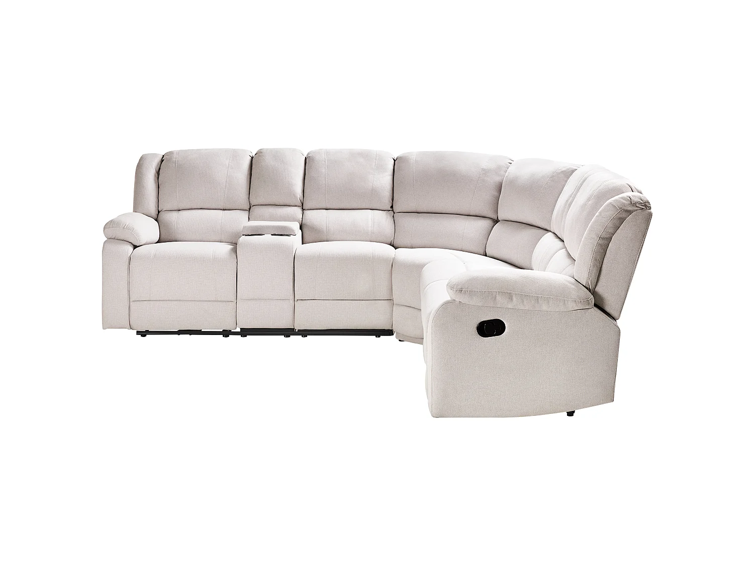 Canapé d'angle relax avec rangement en tissu beige