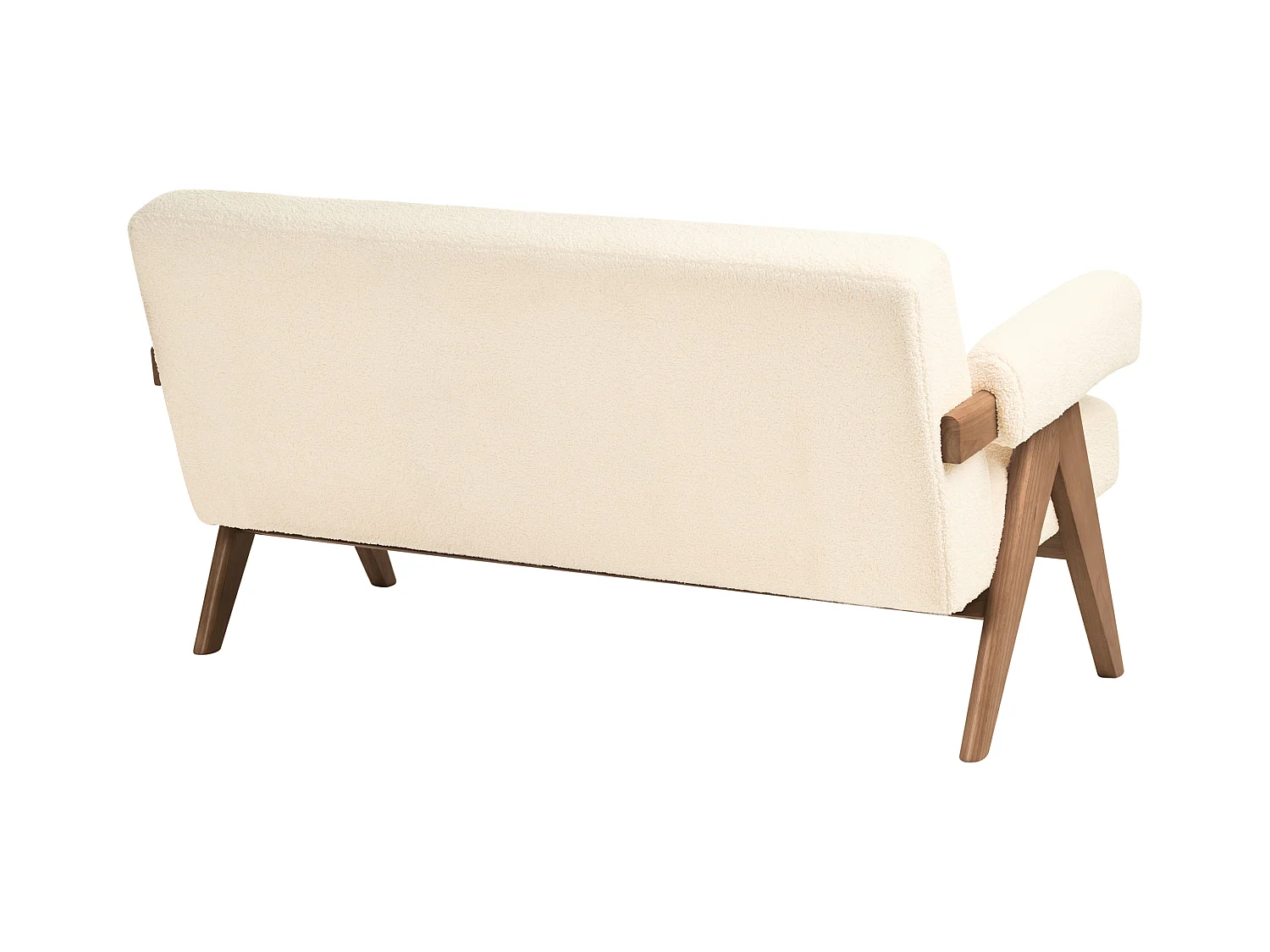 Bank TAMRE Bouclé Gebroken wit/Donkerbruin 2-zitter