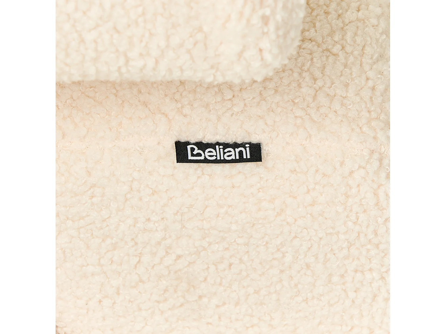 Canapé 2 places TAMRE Bouclé Blanc cassé/marron foncé