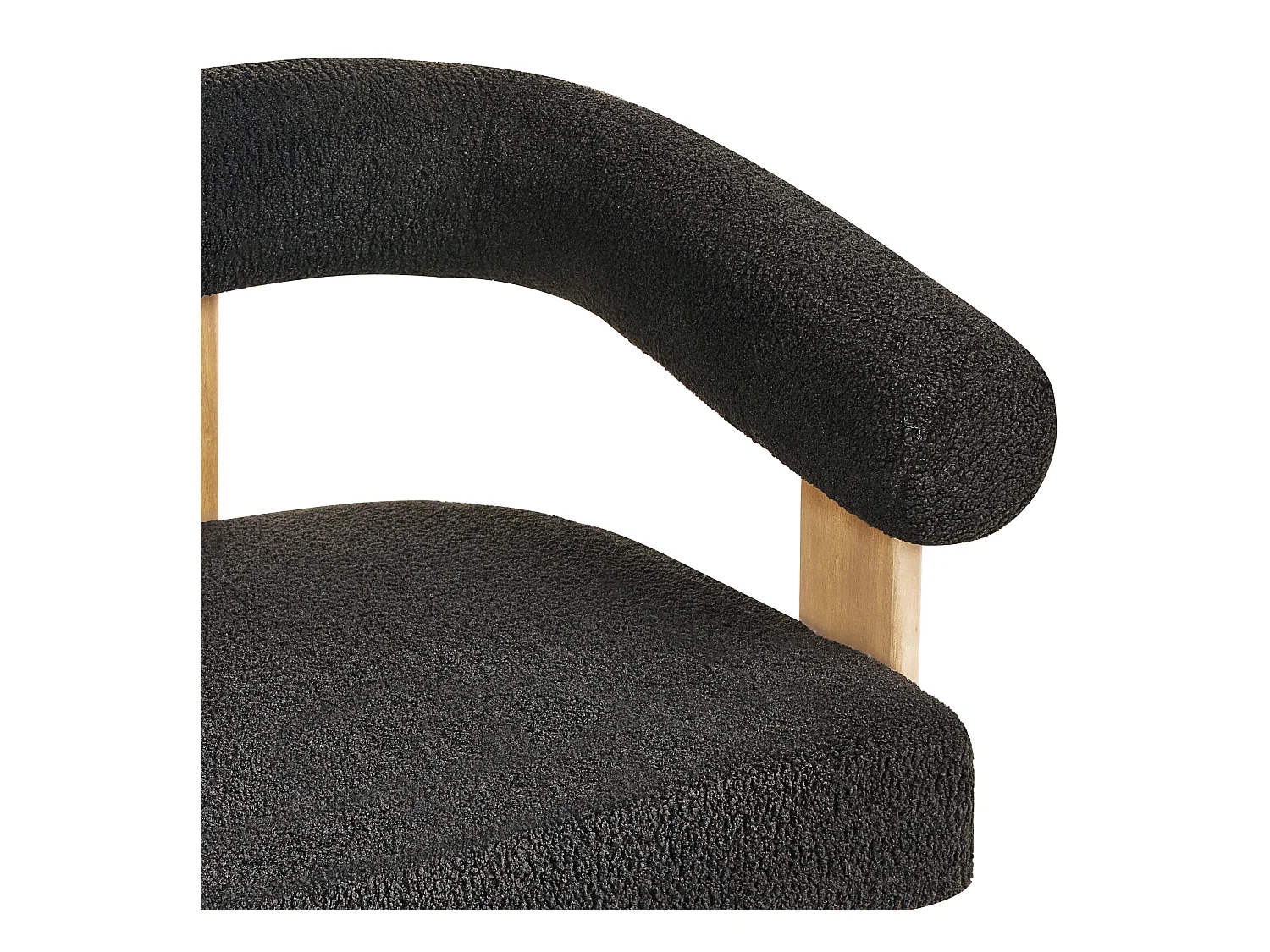 Sofa ILBRO Bouclé Schwarz / Hellbraun 2-Sitzer