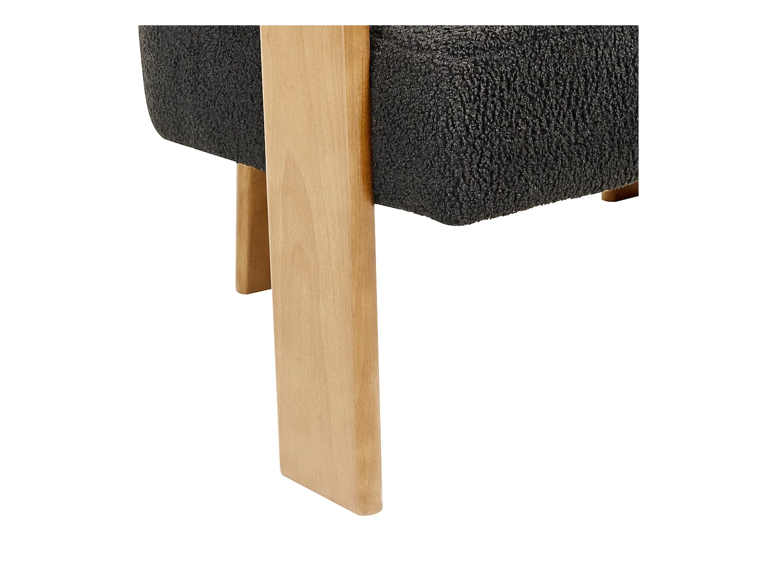 Sofa ILBRO Bouclé Schwarz / Hellbraun 2-Sitzer