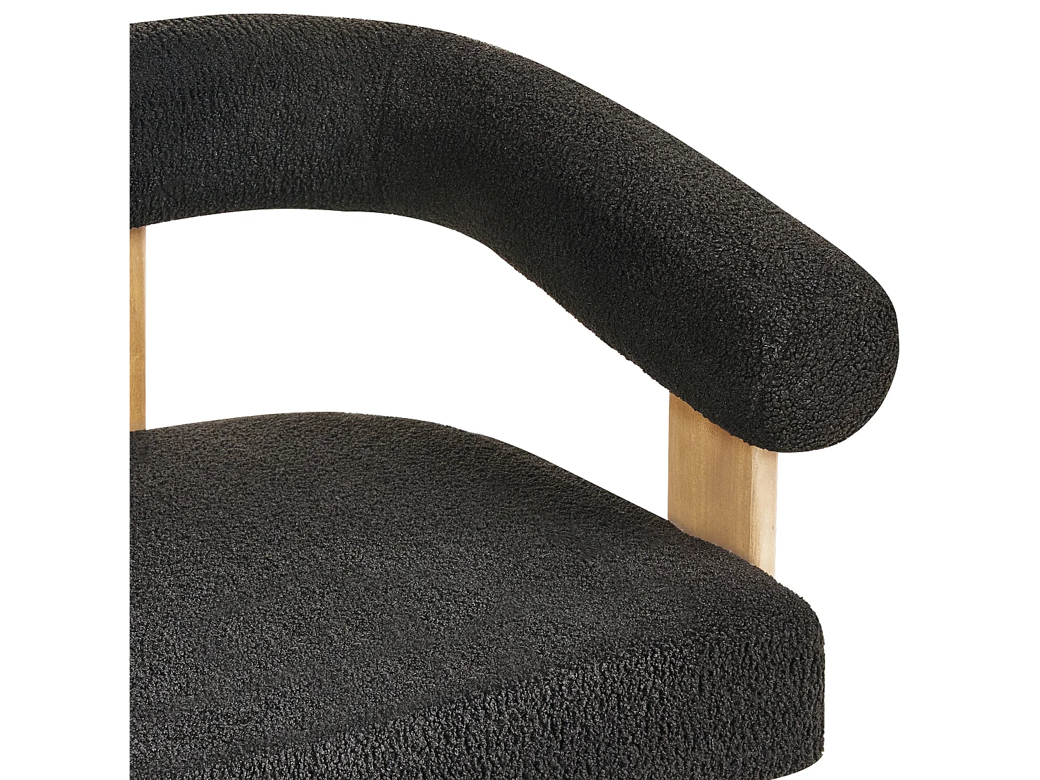 Sofa ILBRO Bouclé Schwarz / Hellbraun 2-Sitzer