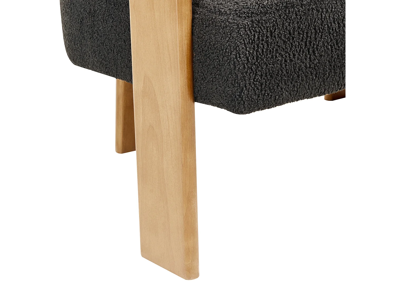 Sofa ILBRO Bouclé Schwarz / Hellbraun 2-Sitzer