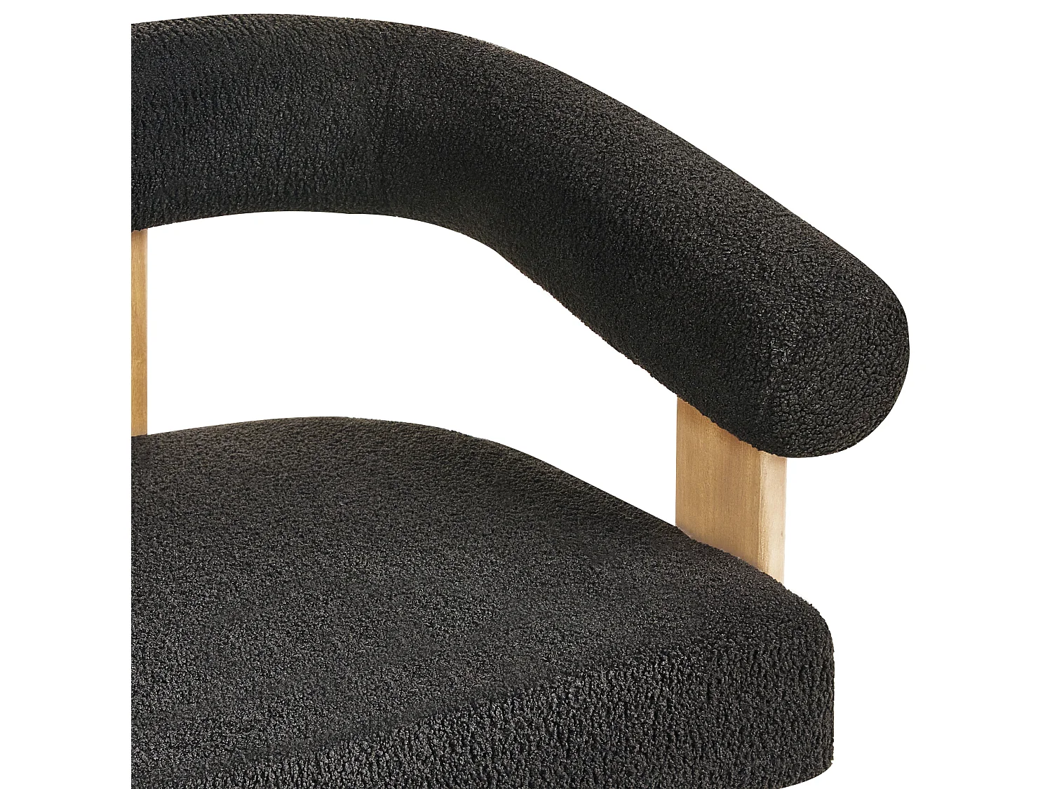 Bank ILBRO Bouclé Zwart/Lichtbruin 2-zitter