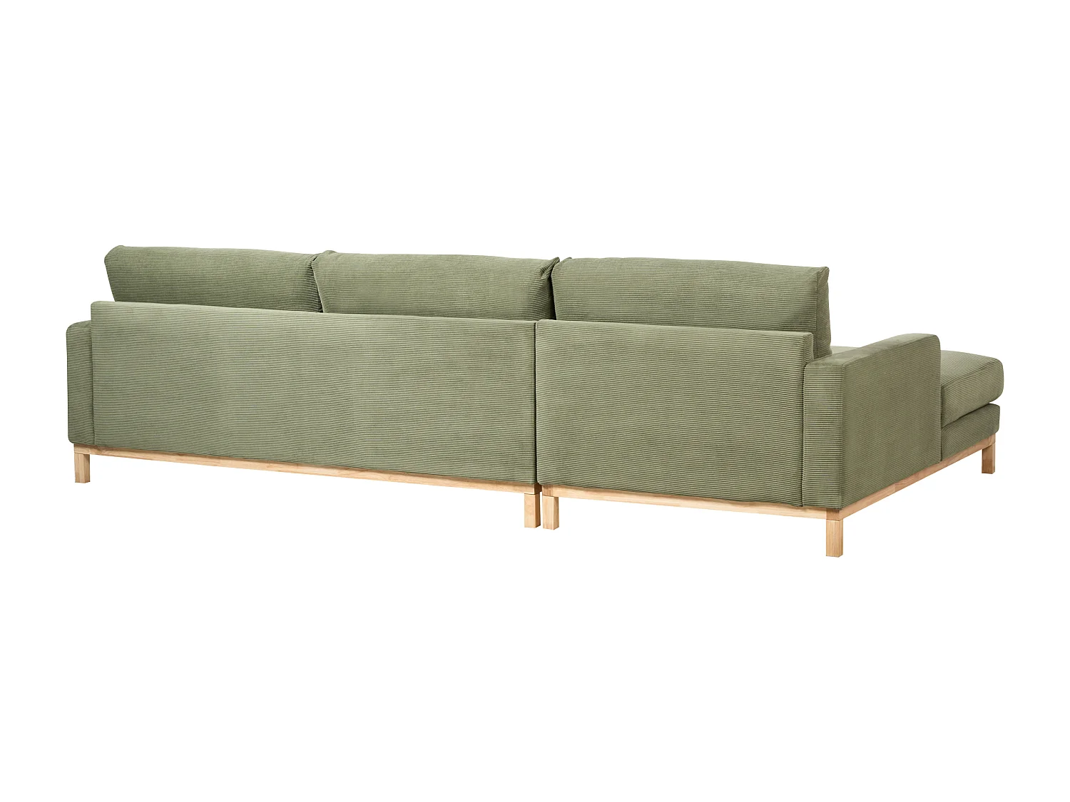 Hoekbank SIGGARD Corduroy Groen 4-zitter Rechterzijde