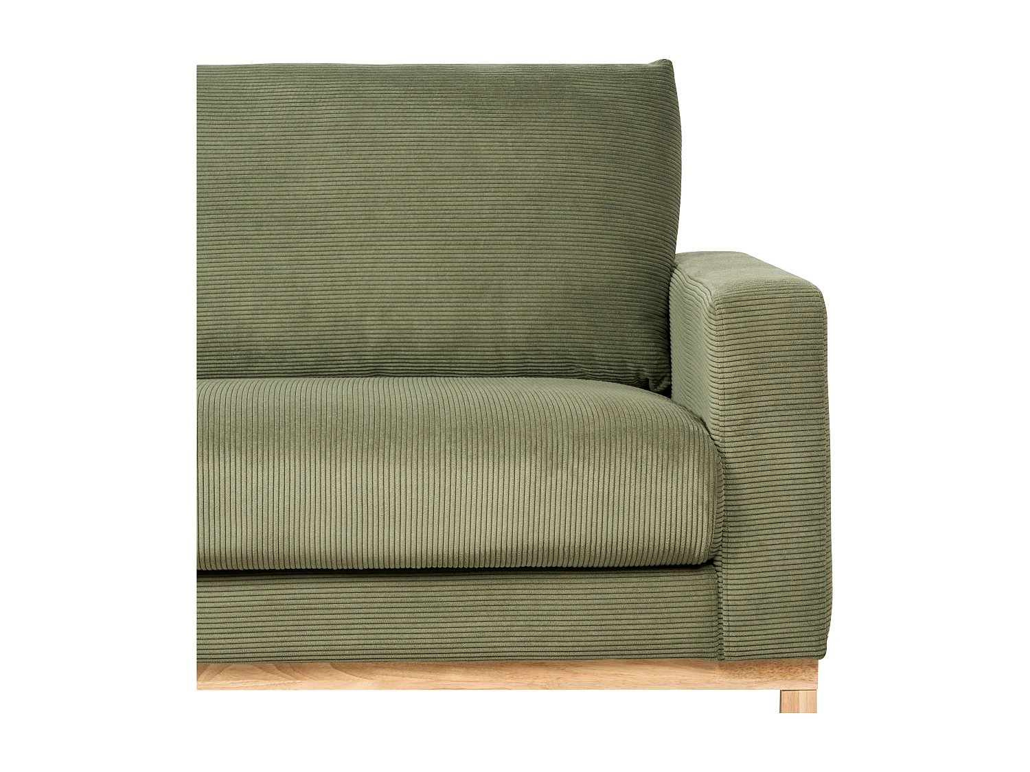Hoekbank SIGGARD Corduroy Groen 4-zitter Rechterzijde