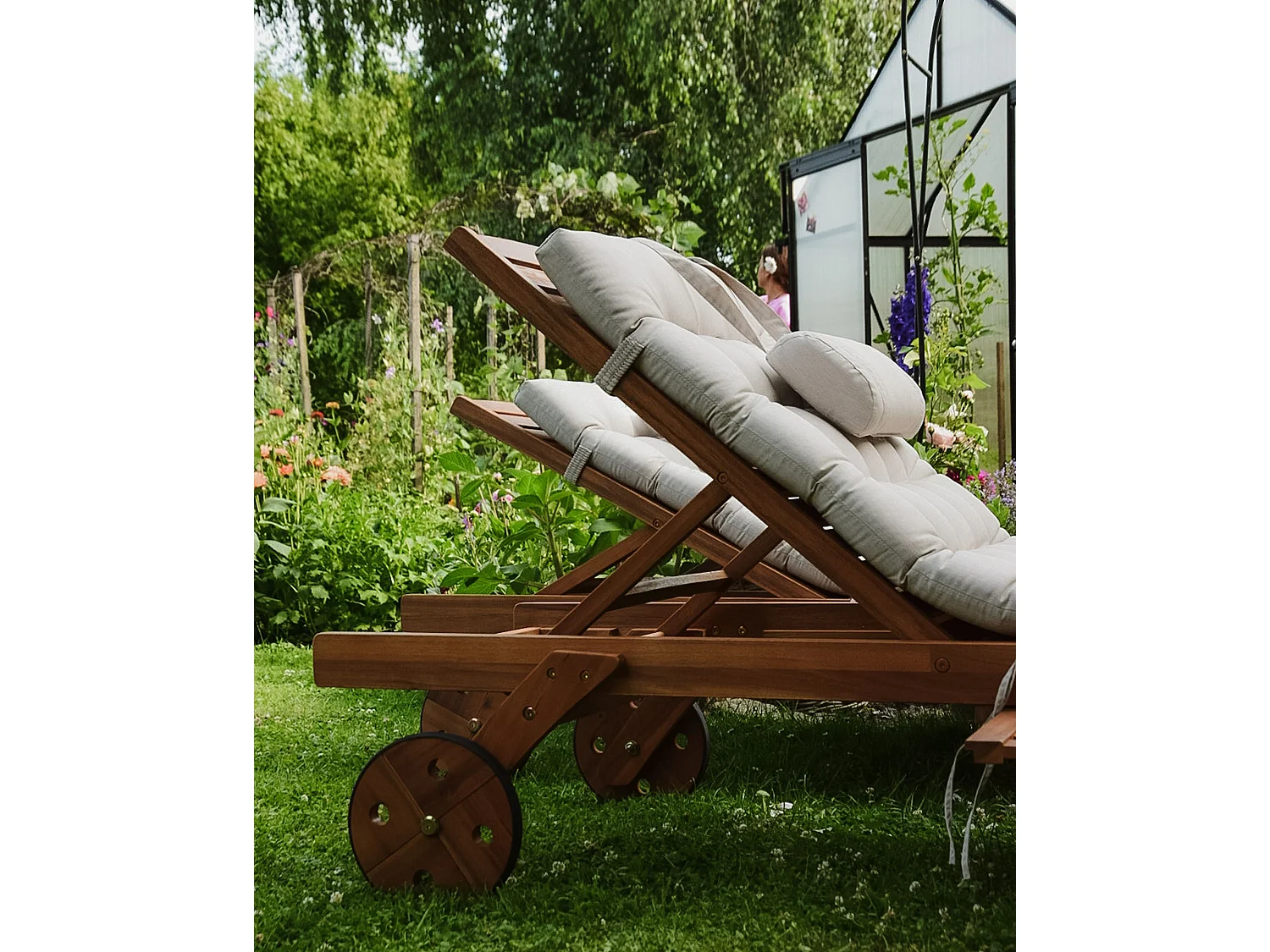 Transat avec coussin CESANA PREMIUM Acacia Beige clair