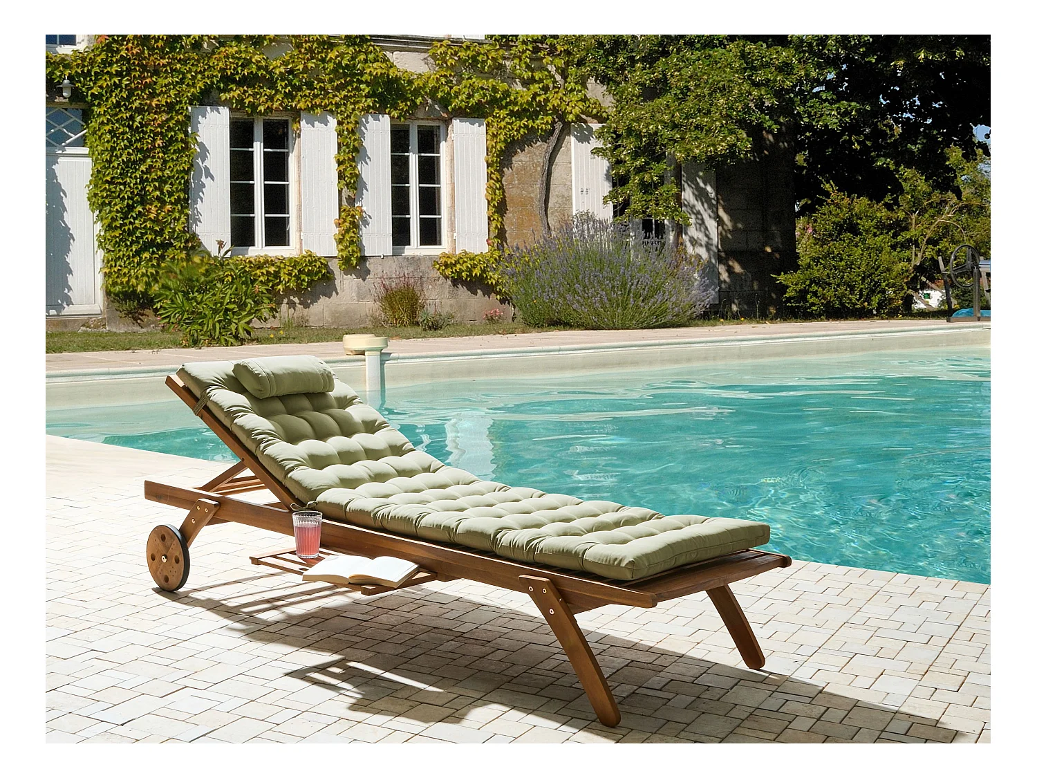 Transat avec coussin CESANA PREMIUM Acacia Vert clair