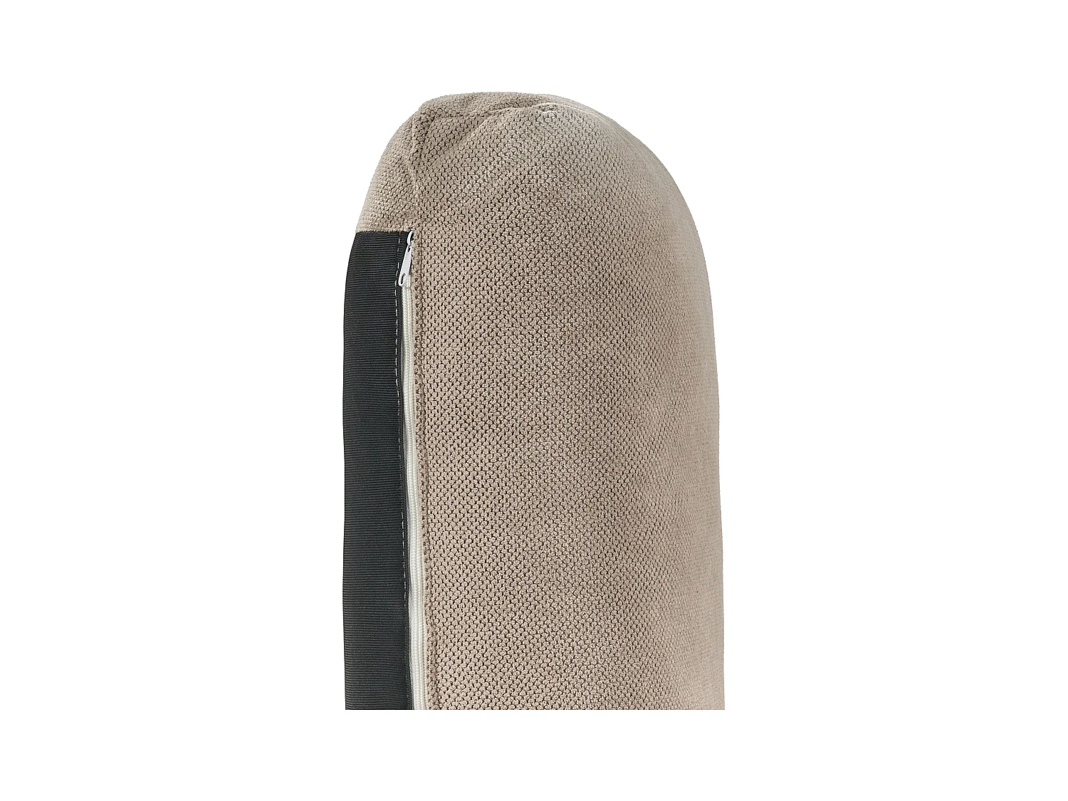 4-Sitzer Ecksofa Stoffbezug Beige Taupe rechts mit Sitzkissen Holzbeinen Siggard