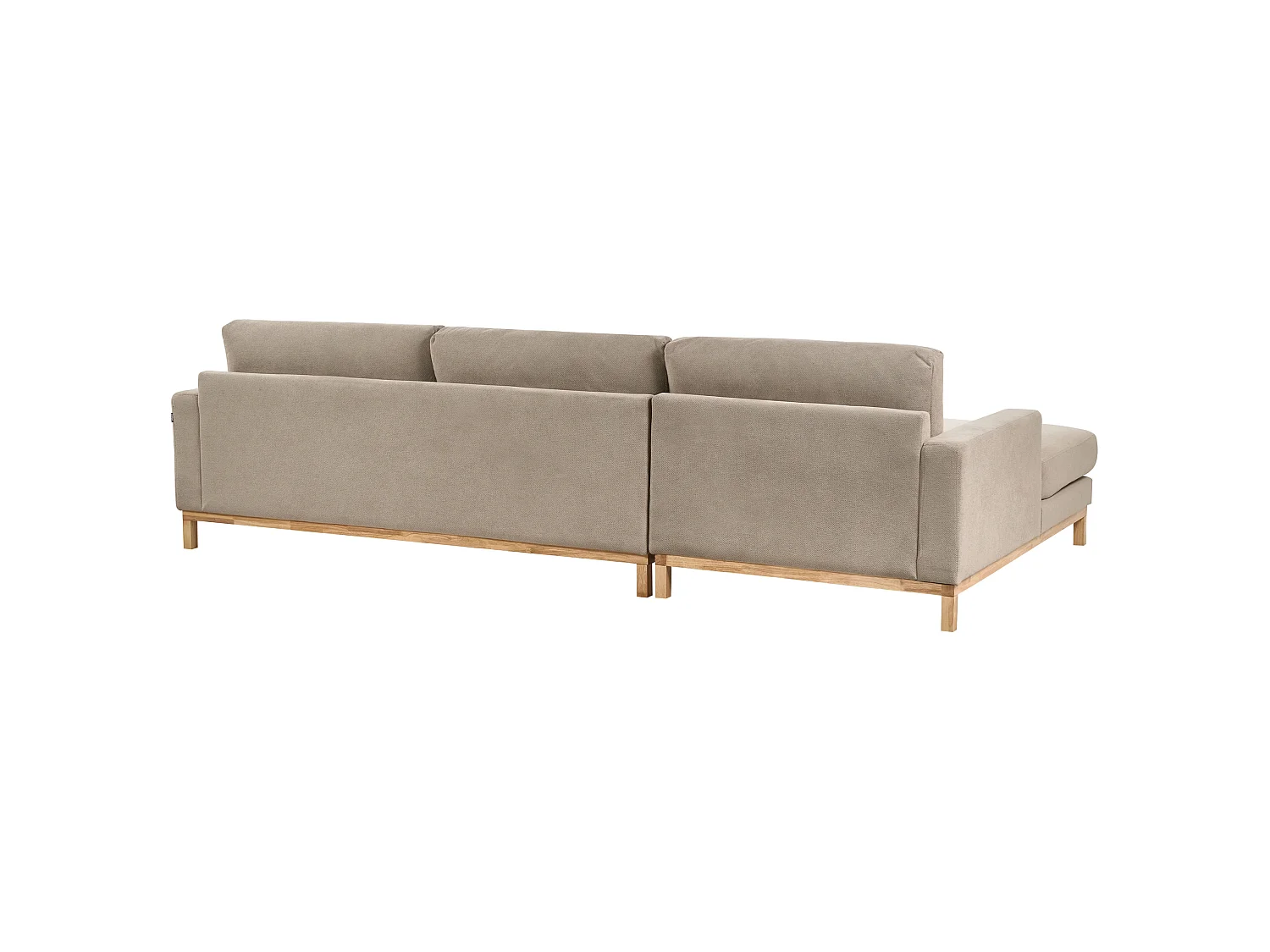 Canapé d'angle SIGGARD Tissu Taupe 4 places Côté droit