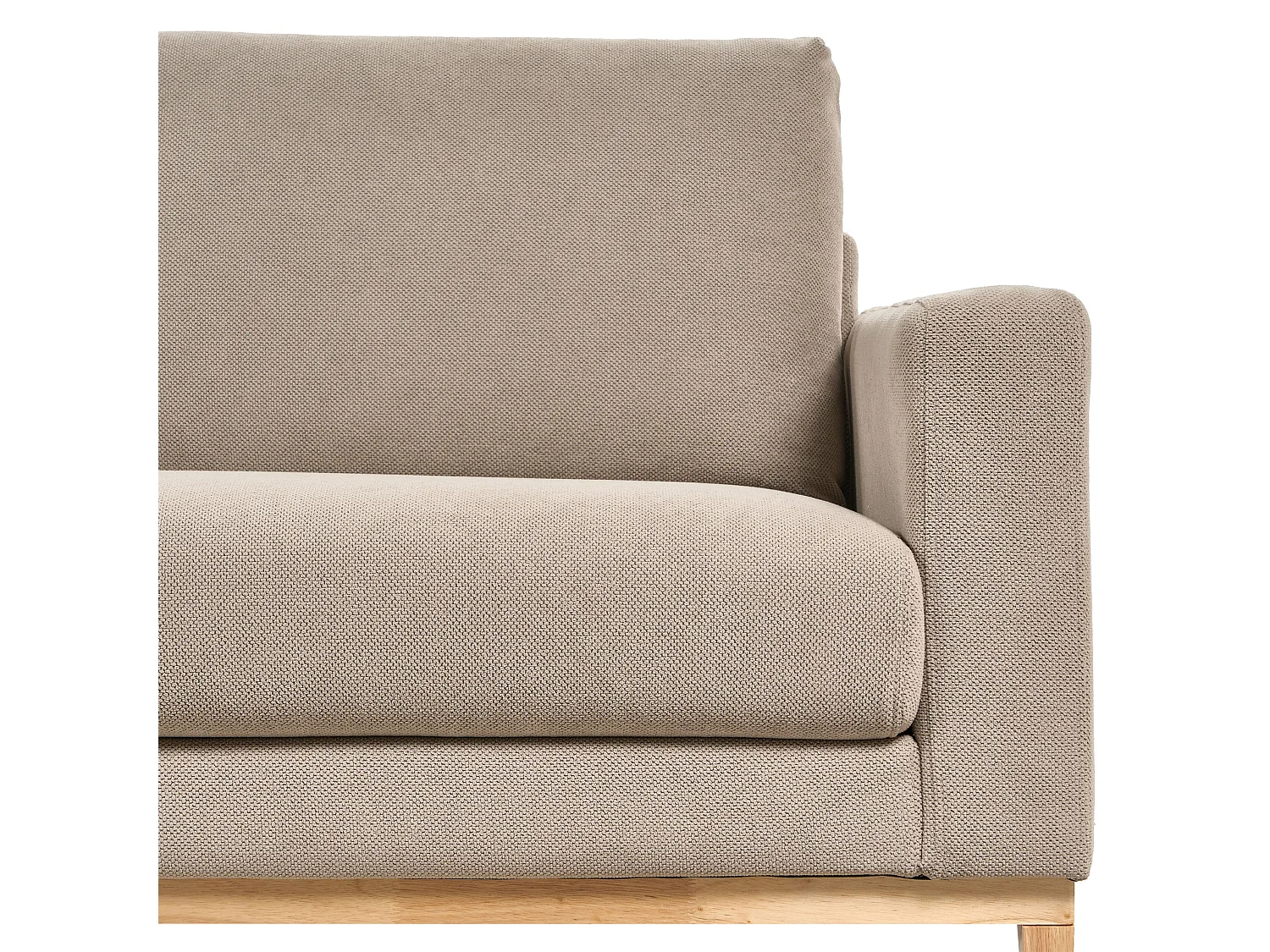 Canapé d'angle SIGGARD Tissu Taupe 4 places Côté droit