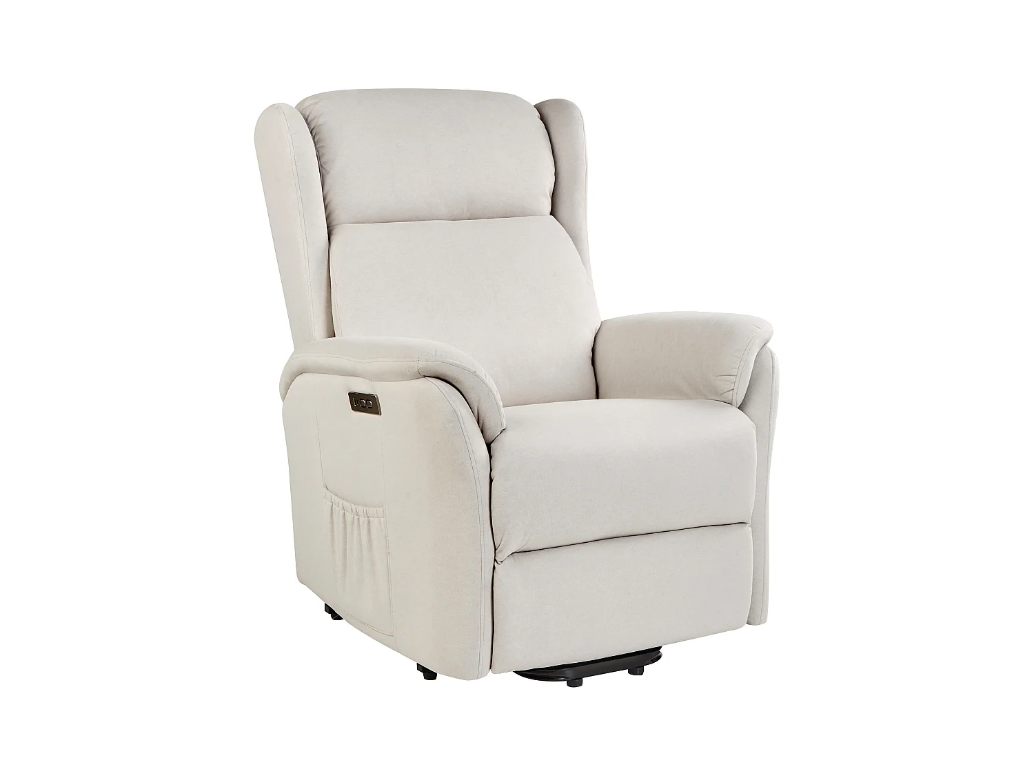 Fauteuil inclinable électrique ELEGY Repose-pieds inclus Tissu Beige clair