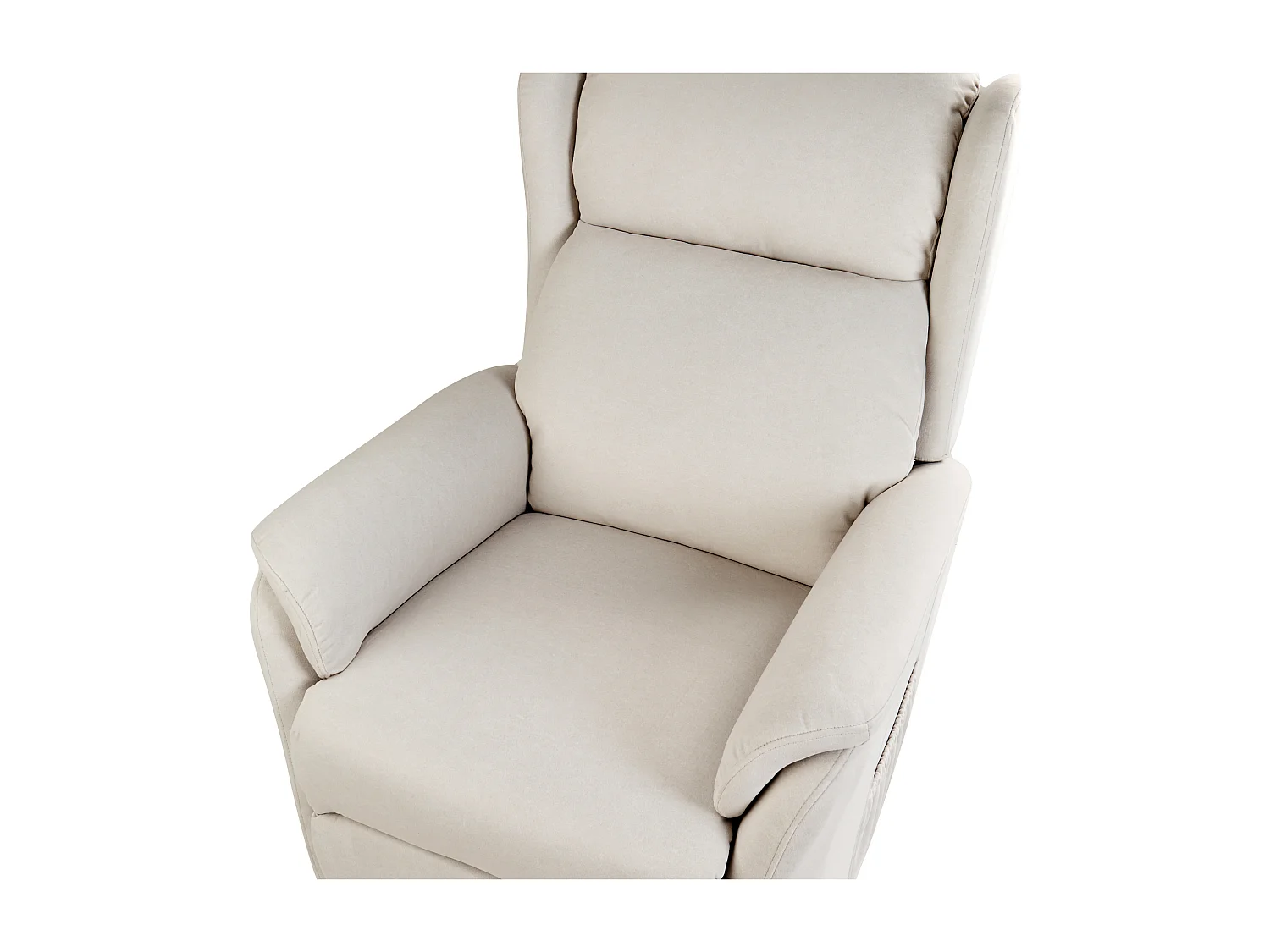 Fauteuil inclinable électrique ELEGY Repose-pieds inclus Tissu Beige clair