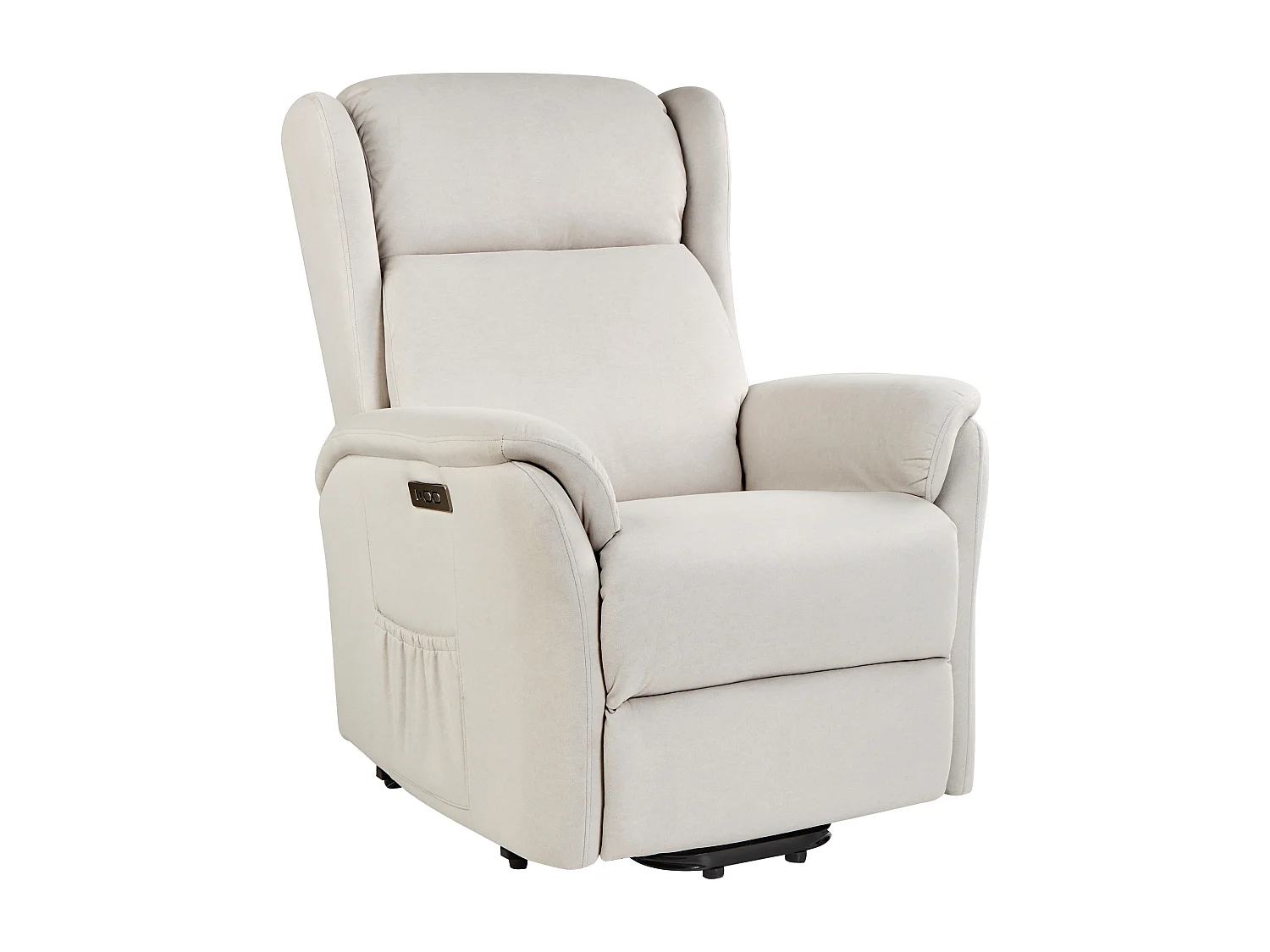 Fauteuil inclinable électrique ELEGY Repose-pieds inclus Tissu Beige clair