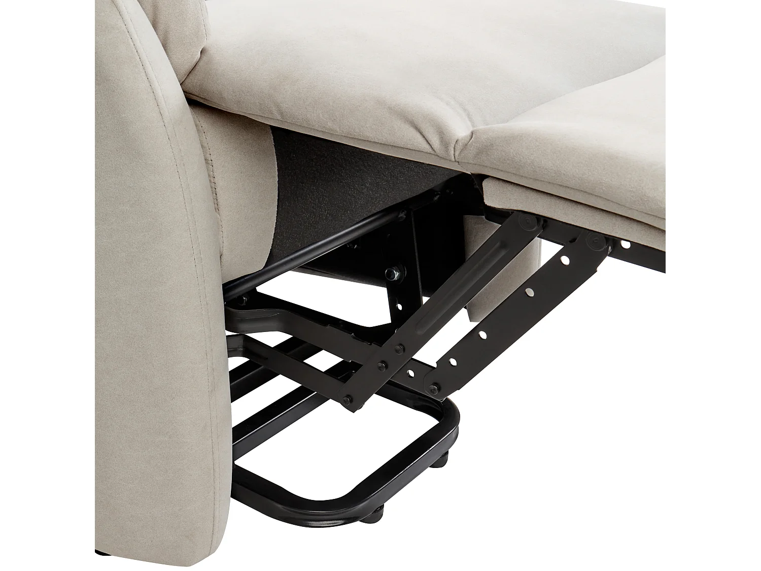 Fauteuil inclinable électrique ELEGY Repose-pieds inclus Tissu Beige clair