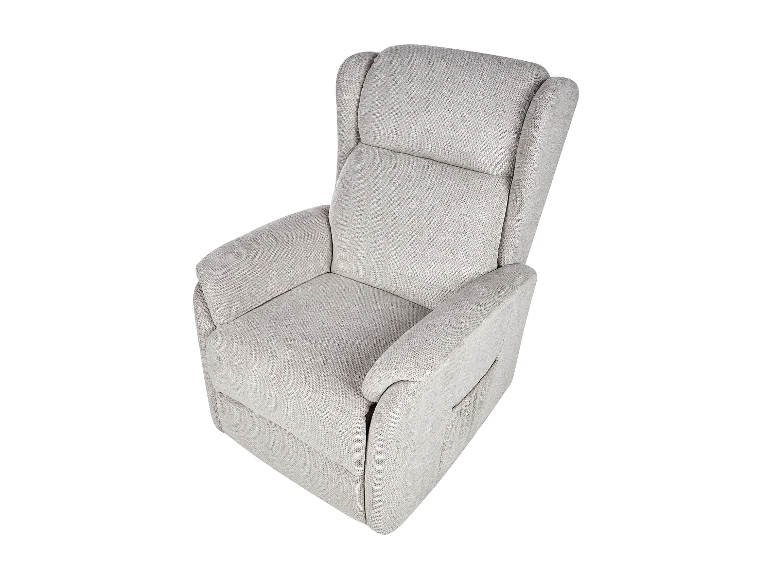 Fauteuil inclinable électrique ELEGY Repose-pieds inclus Tissu Gris clair